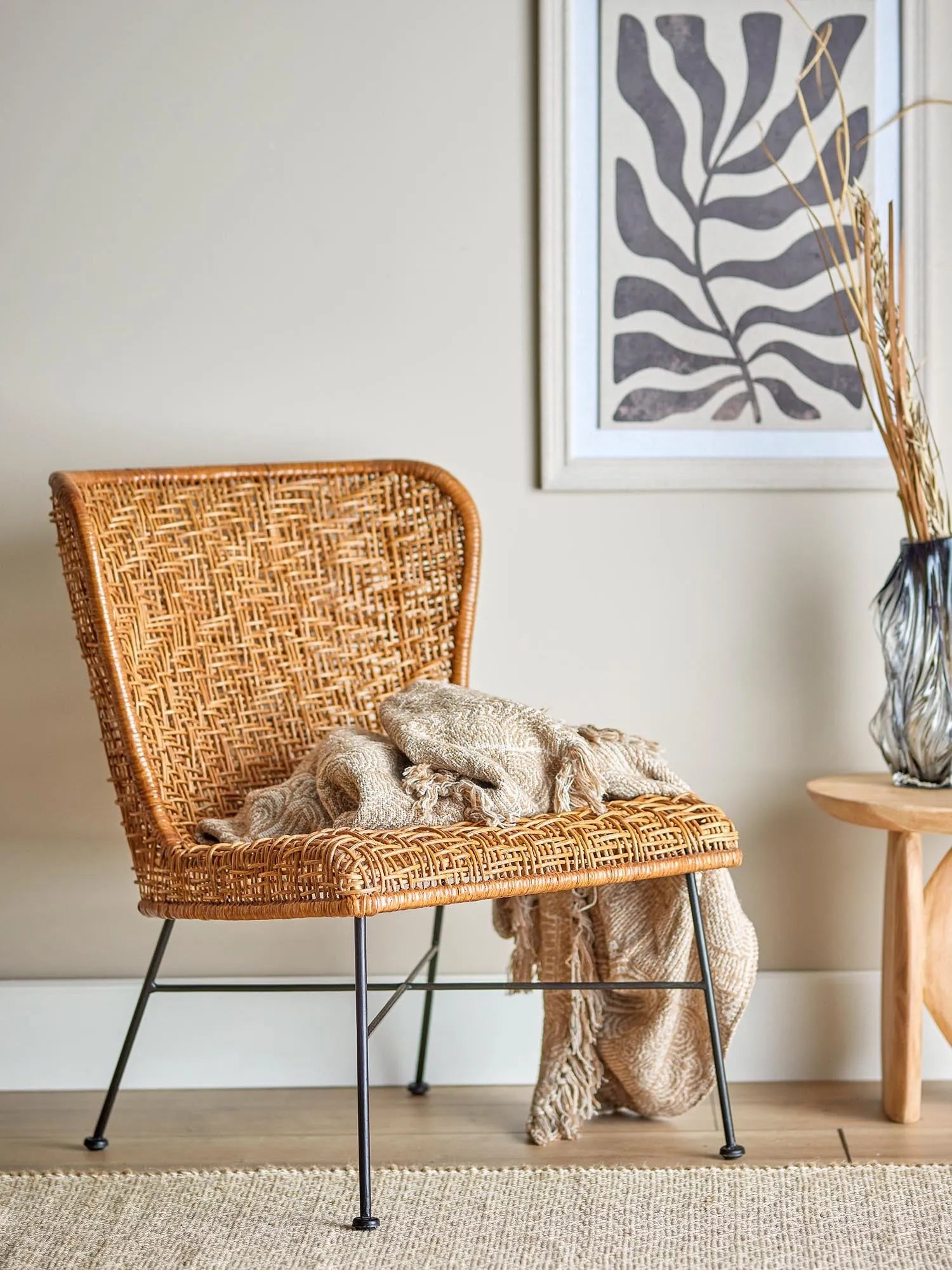 Somme Loungesessel, Natur, Rattan in Natur präsentiert im Onlineshop von KAQTU Design AG. Sessel ist von Bloomingville