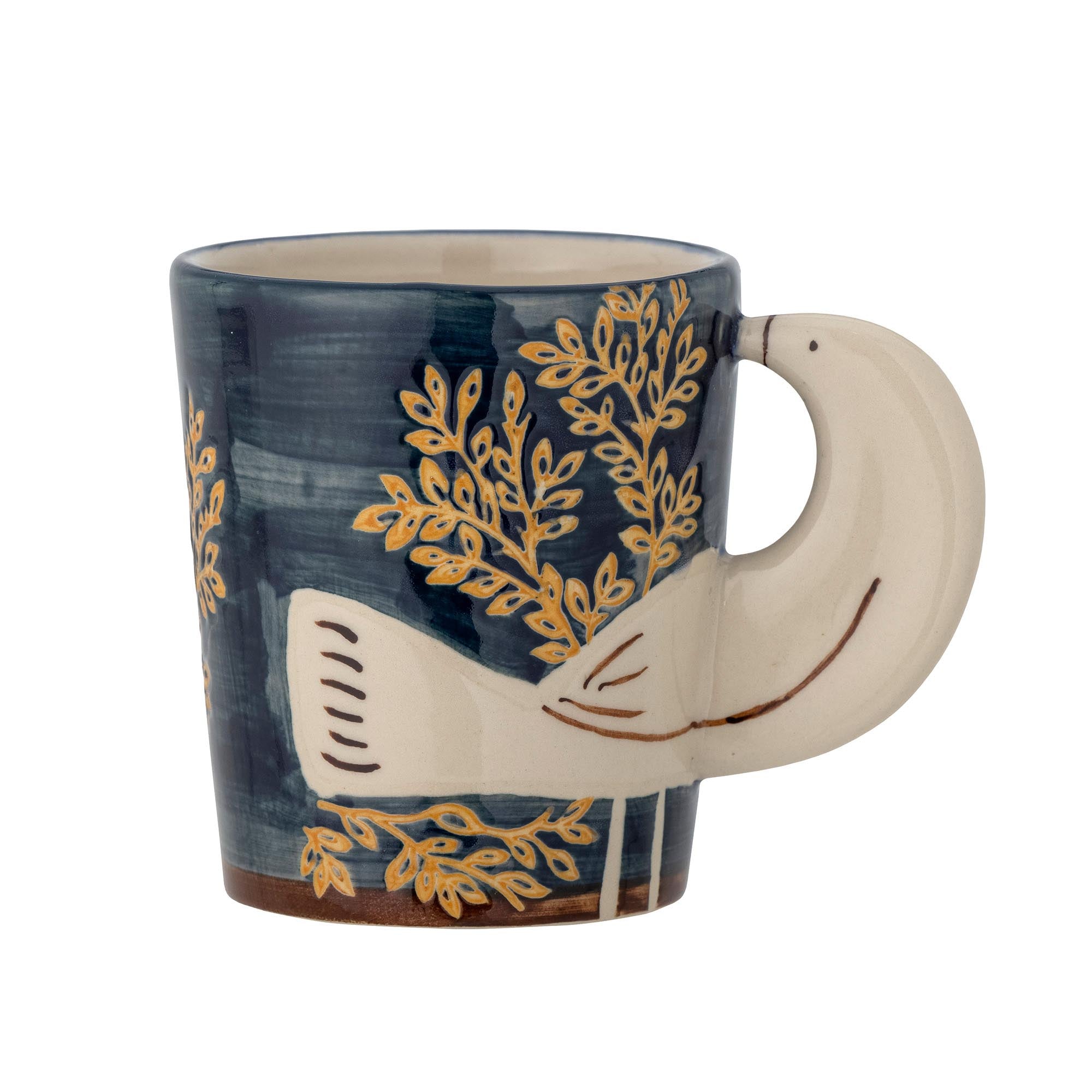 Hezha Tasse, Blue, Steingut in Blue präsentiert im Onlineshop von KAQTU Design AG. Tasse ist von Bloomingville