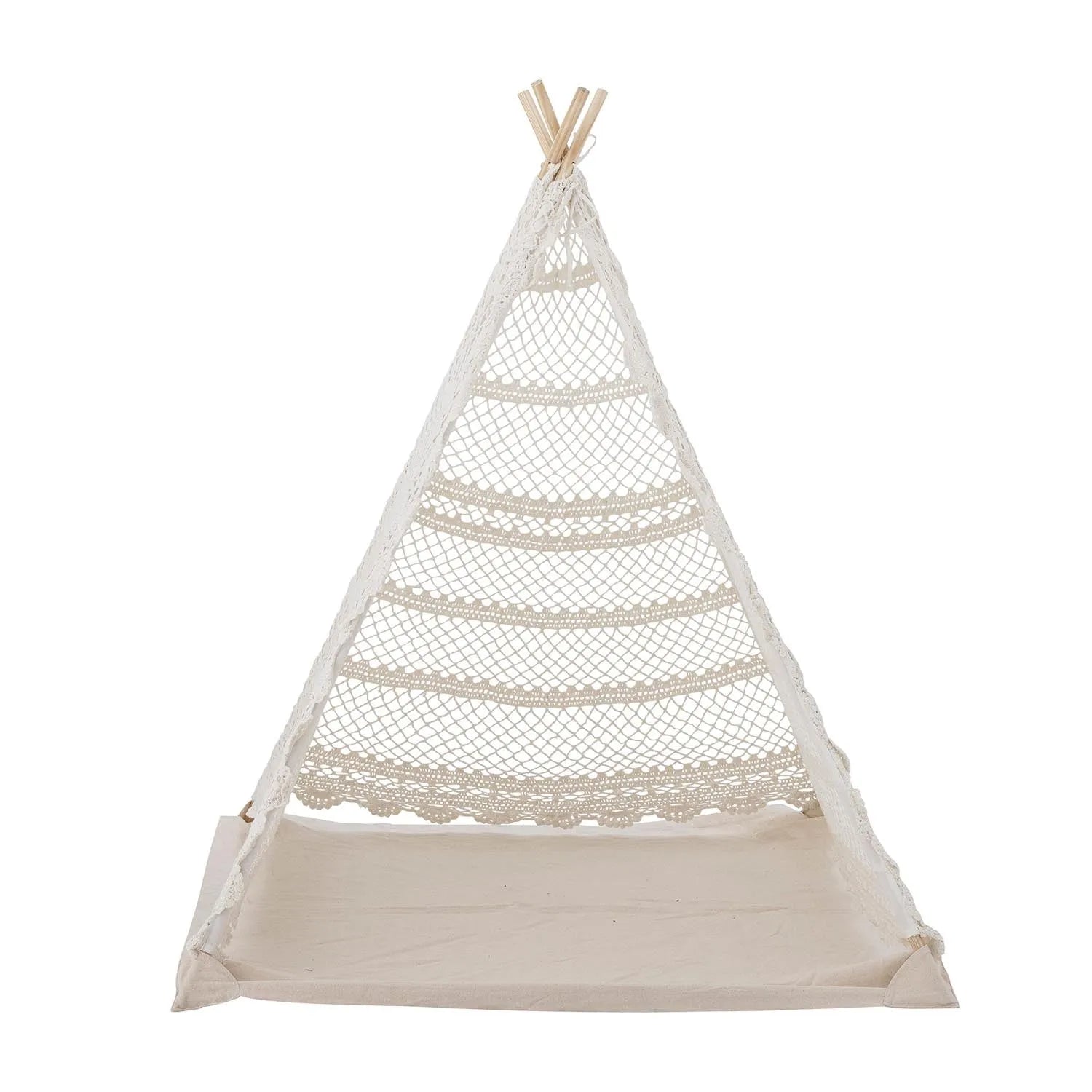 Herle Kinder-Tipi, Natur, Baumwolle in Natur präsentiert im Onlineshop von KAQTU Design AG. Zelt Kids ist von Bloomingville Mini