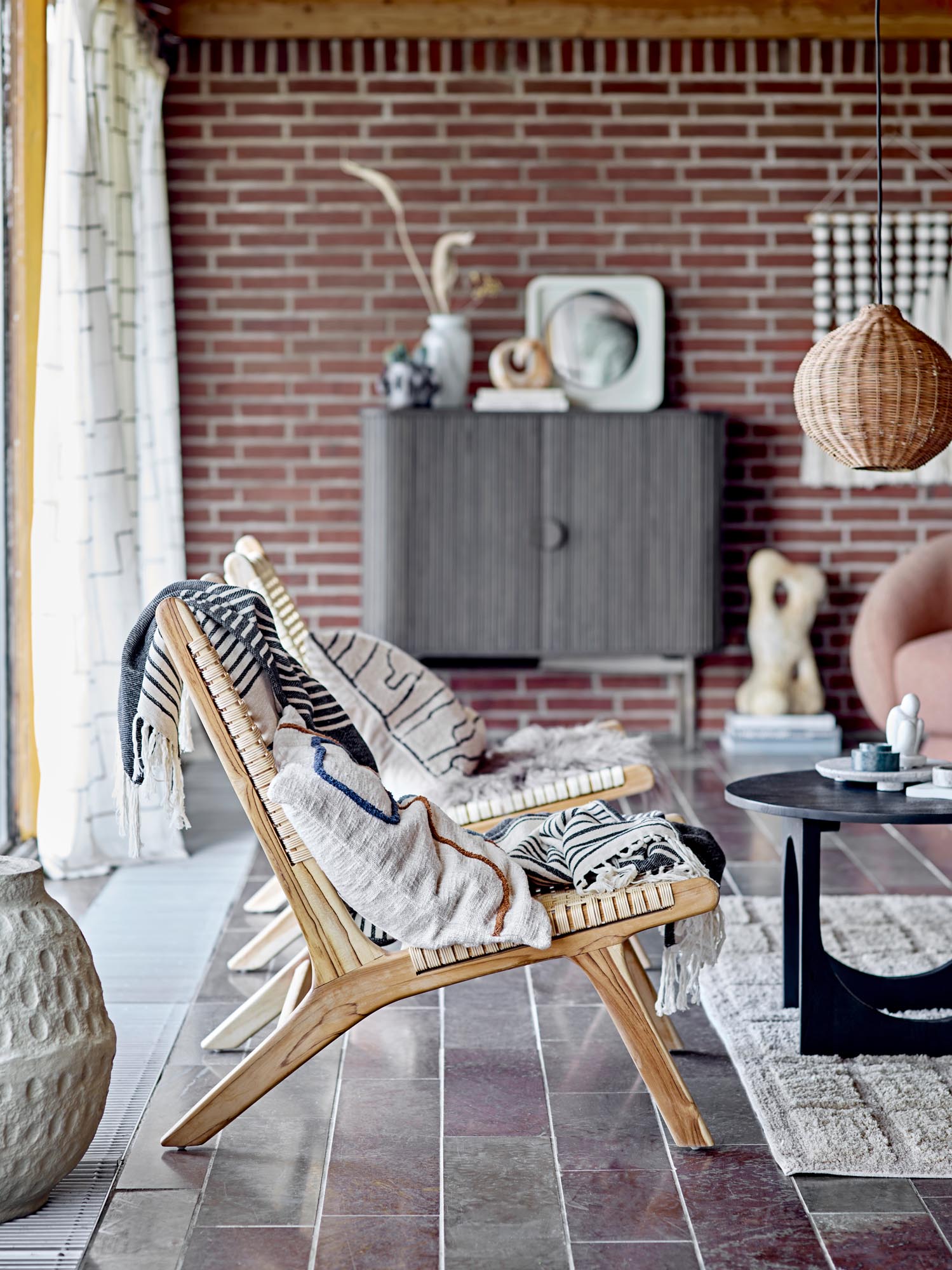 Jamilla Hängeleuchte, Natur, Rattan in Nature präsentiert im Onlineshop von KAQTU Design AG. Pendelleuchte ist von Bloomingville