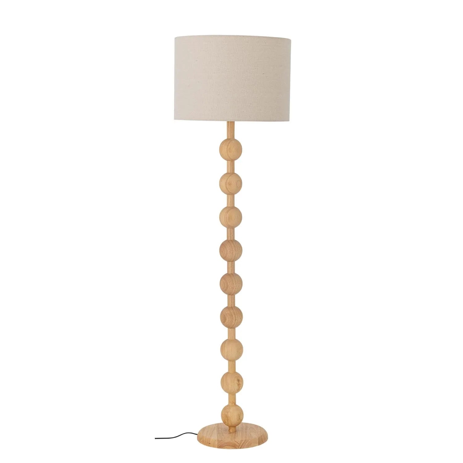 Giacoma Stehlampe: Skandinavisches Design aus nachhaltigem Gummibaumholz, zeitlos, elegant, ideal für stilvolle Beleuchtung.