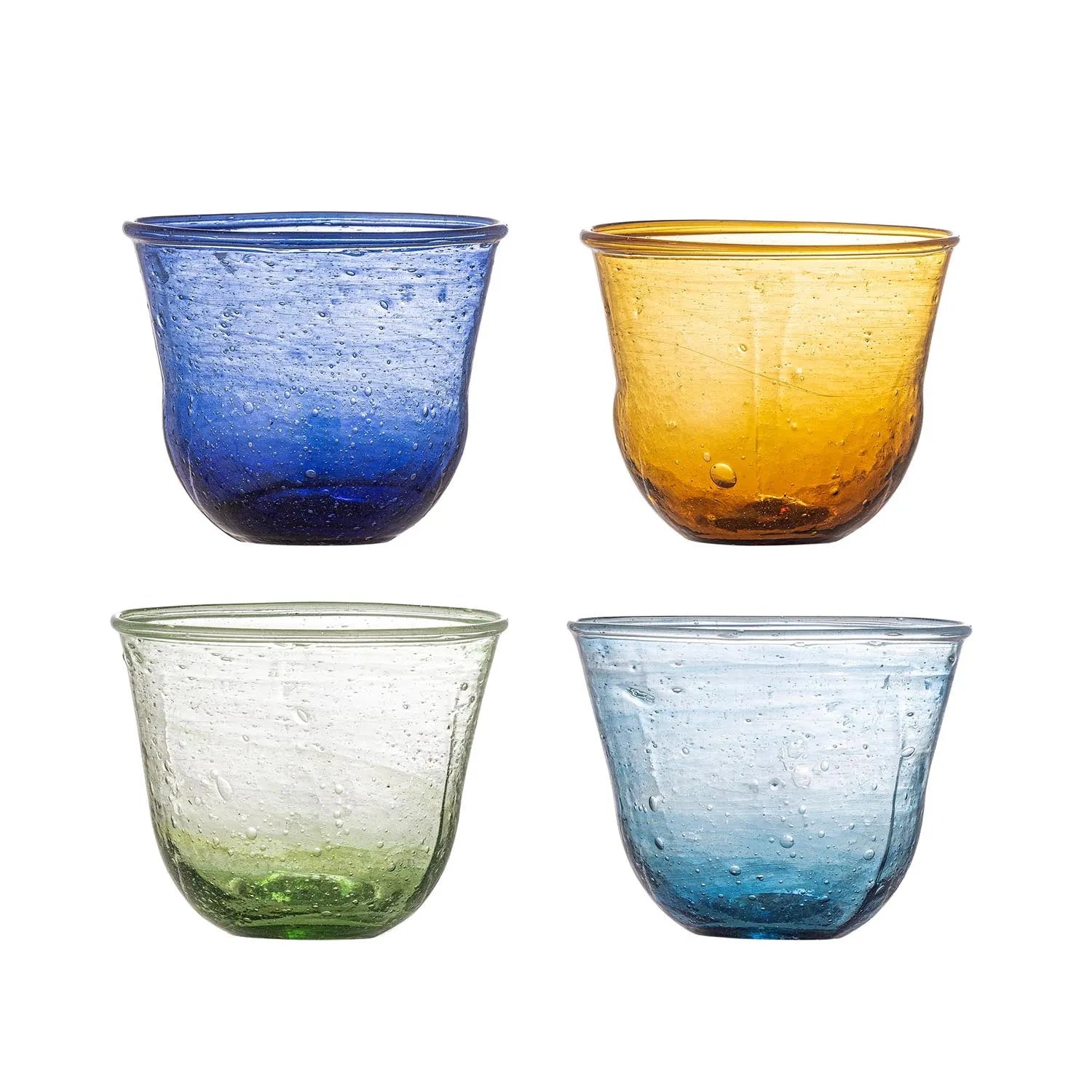 Karu Trinkglas, Blau, Recyceltes Glas in Blau präsentiert im Onlineshop von KAQTU Design AG. Glas ist von Creative Collection