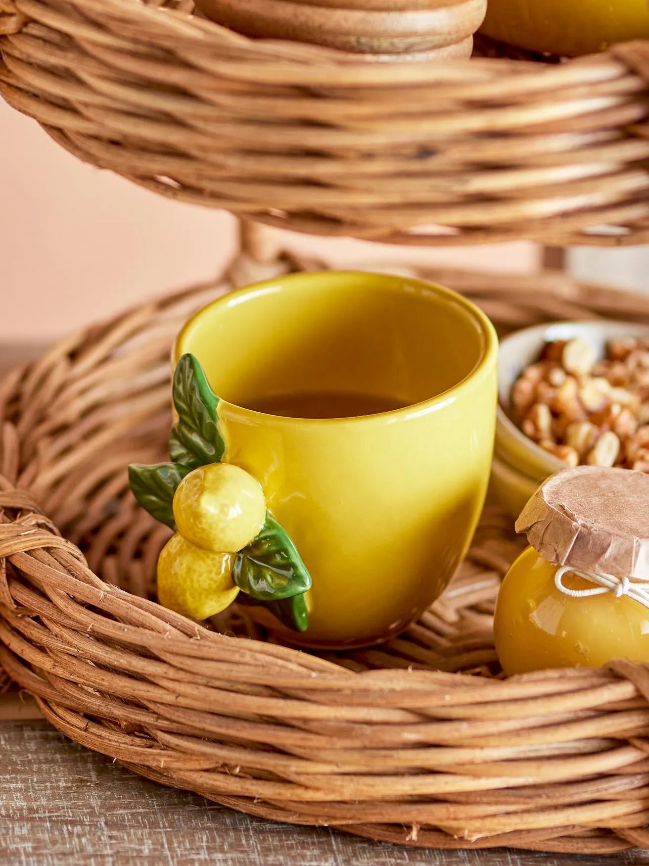 Lime cup, yellow, earthenware