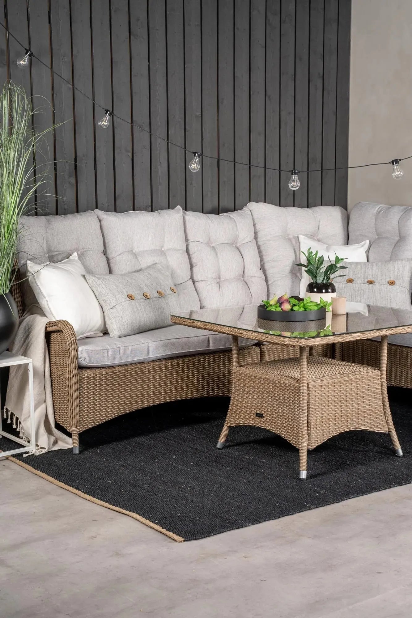 Washington Ecksofa Outdoorset 100cm in Natur präsentiert im Onlineshop von KAQTU Design AG. Loungeset ist von Venture Home