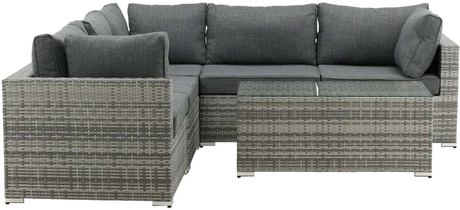 Amazon Ecksofa Outdoorset 110cm in Grau/Grau präsentiert im Onlineshop von KAQTU Design AG. Loungeset ist von Venture Home