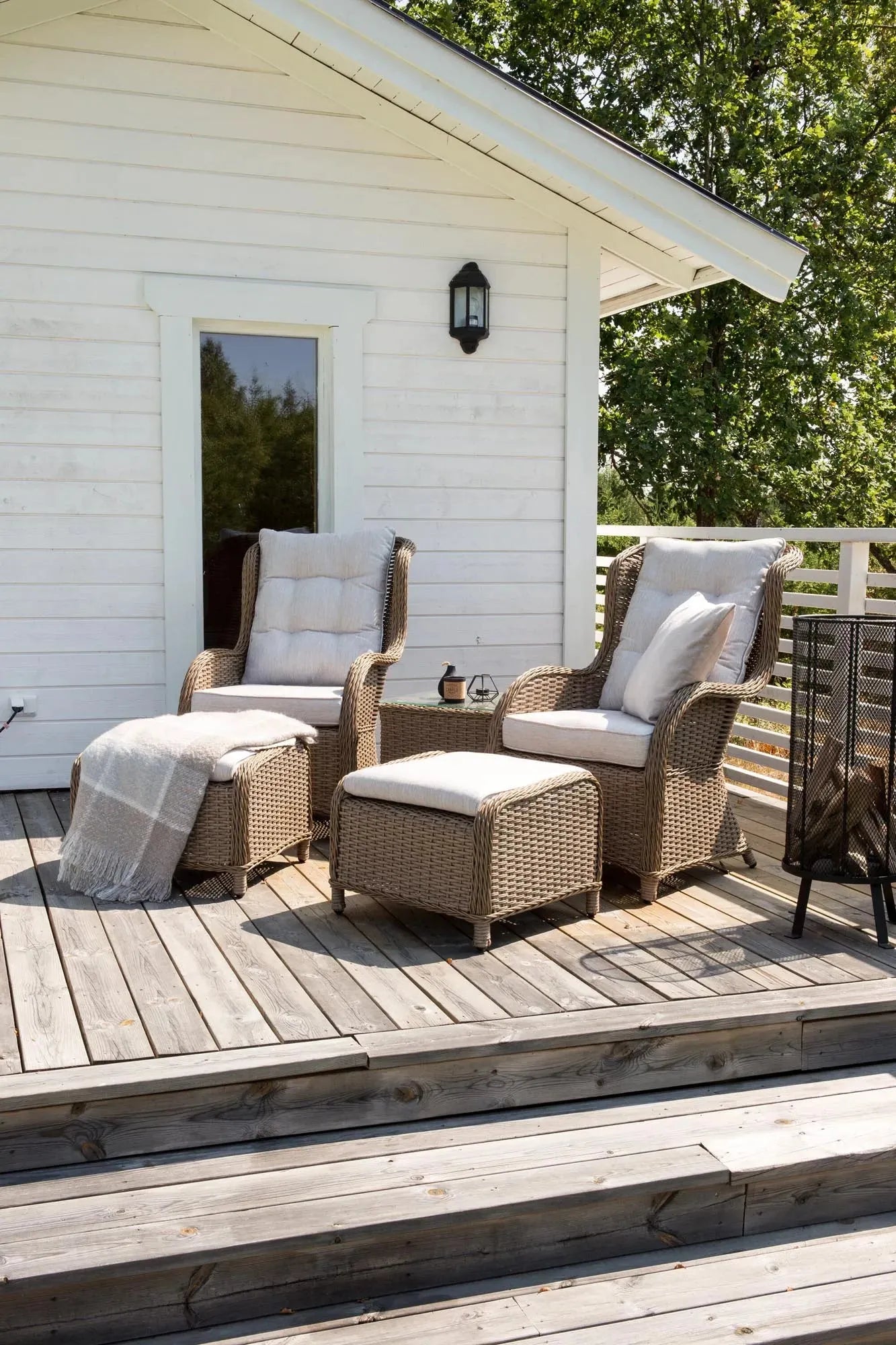 Vikelund Lounge Outdoorset 45cm in Natur präsentiert im Onlineshop von KAQTU Design AG. Loungeset ist von Venture Home