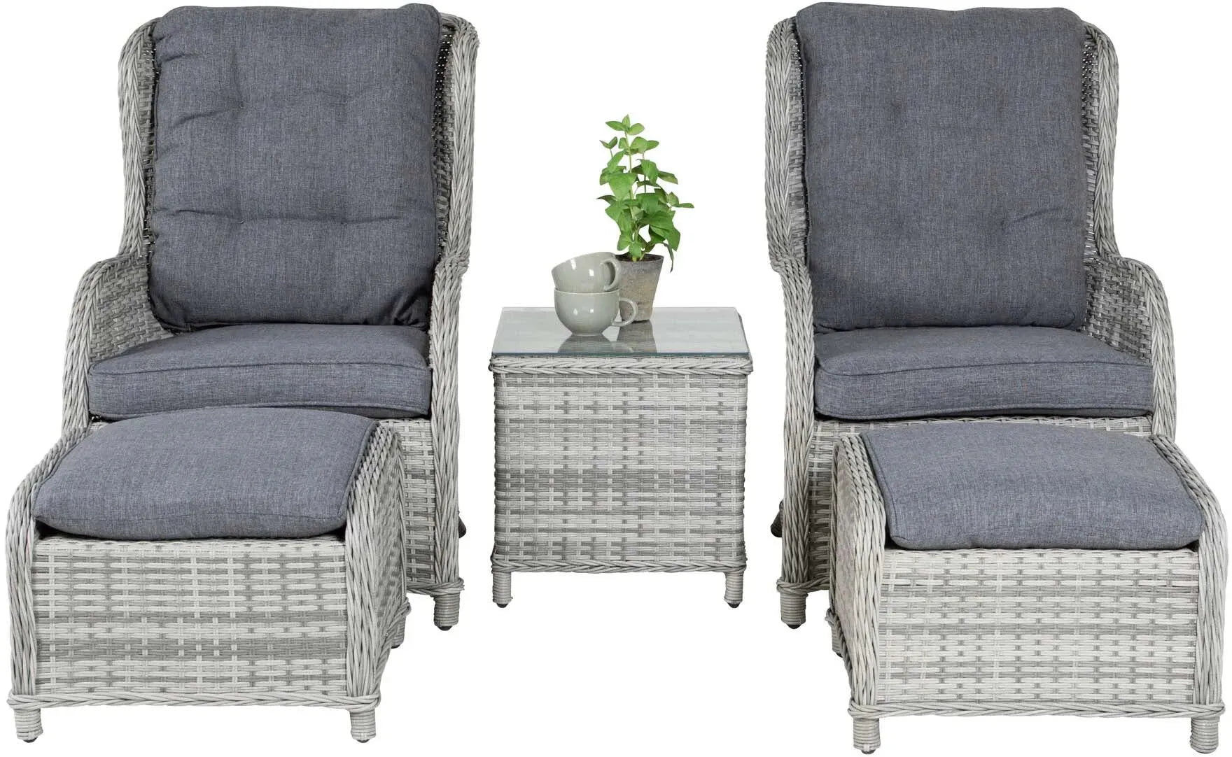 Vikelund Lounge Outdoorset 45cm in Grau präsentiert im Onlineshop von KAQTU Design AG. Loungeset ist von Venture Home