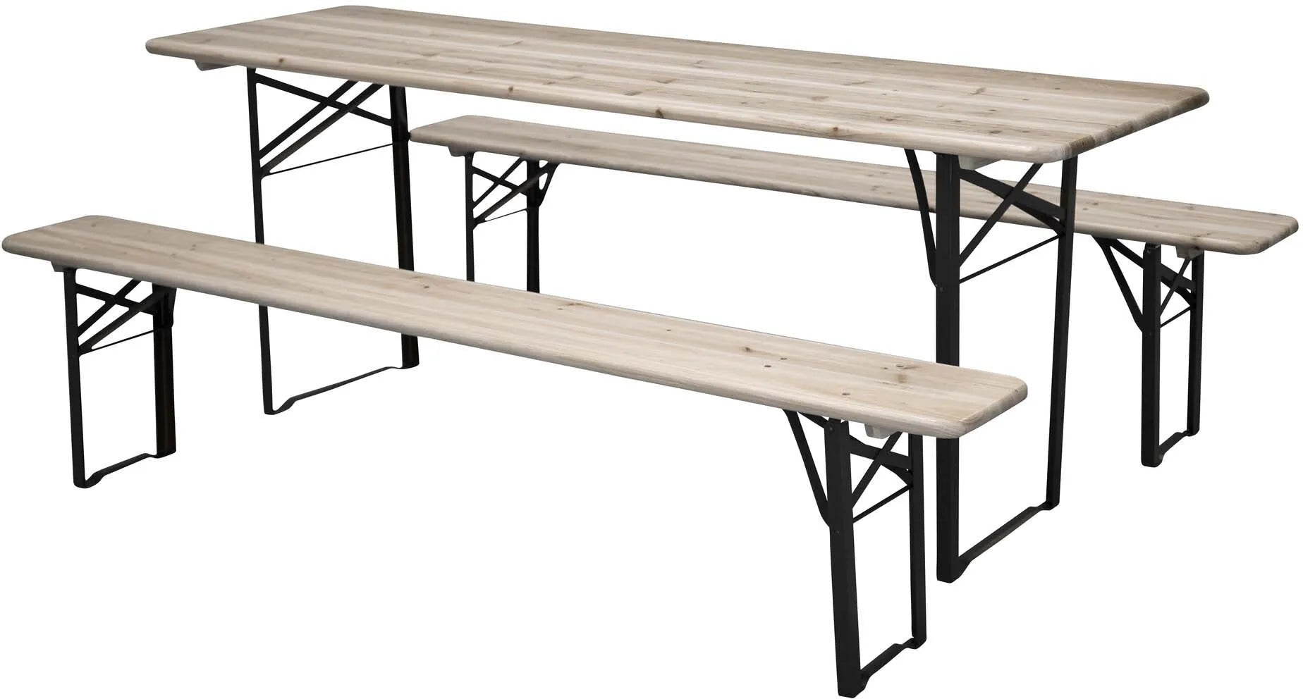 Stilvolles, klappbares Outdoor-Tischset (200cm) von Venture Home für 6 Personen. Perfekt für Gartenpartys und Grillabende.