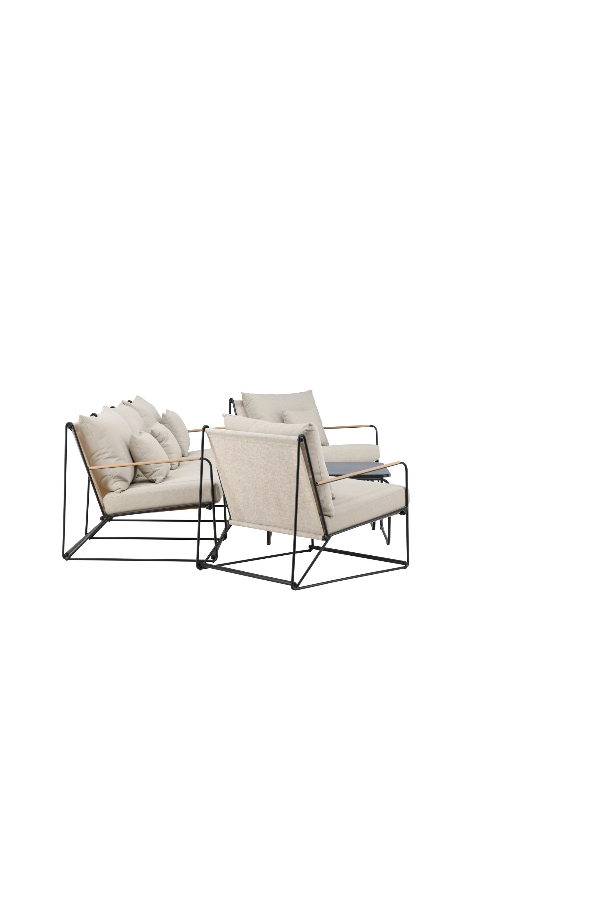 Palazzo Sofa Set in Beige/Schwarz präsentiert im Onlineshop von KAQTU Design AG. Loungeset ist von Venture Home