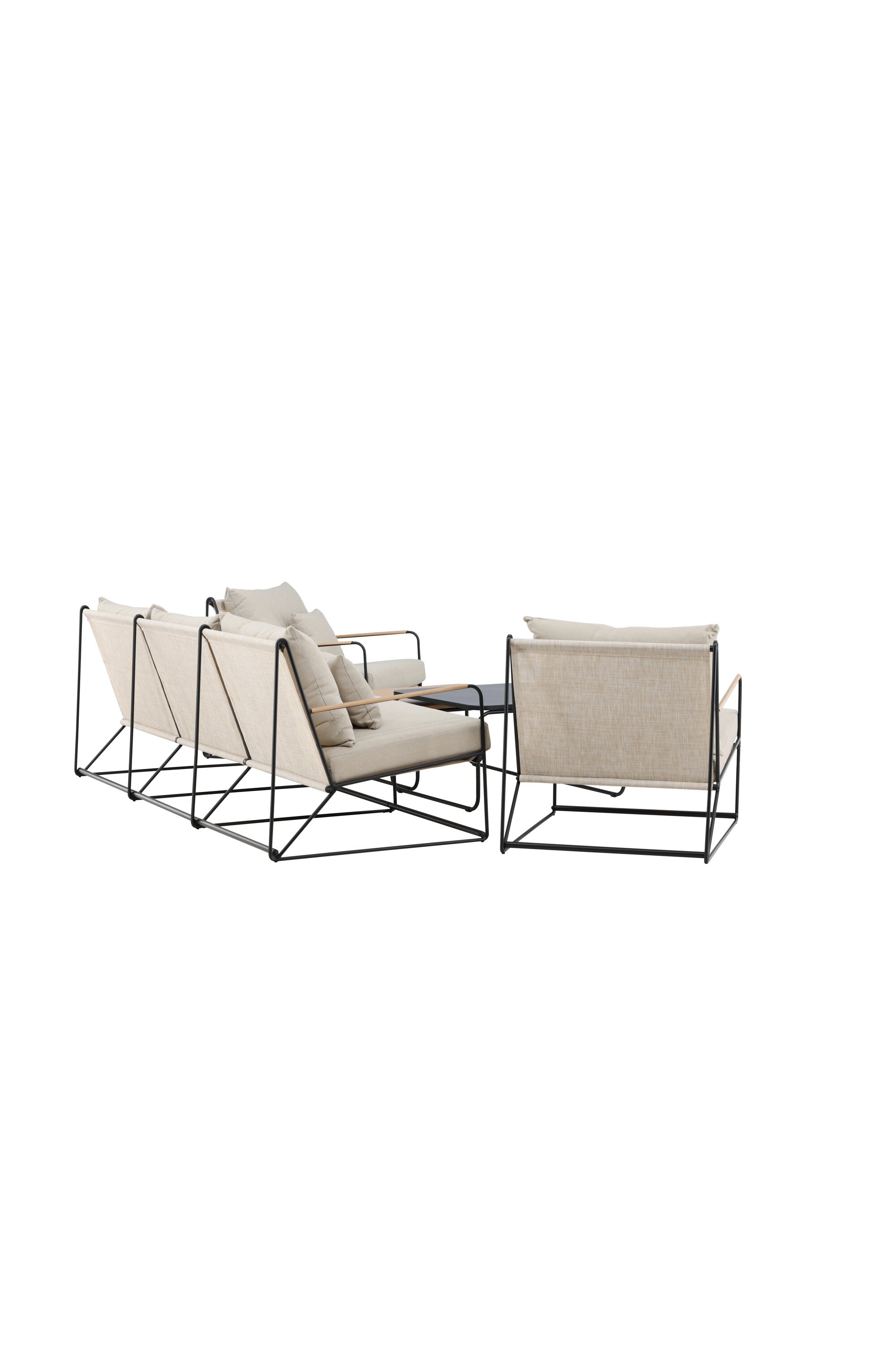 Palazzo Sofa Set in Beige/Schwarz präsentiert im Onlineshop von KAQTU Design AG. Loungeset ist von Venture Home