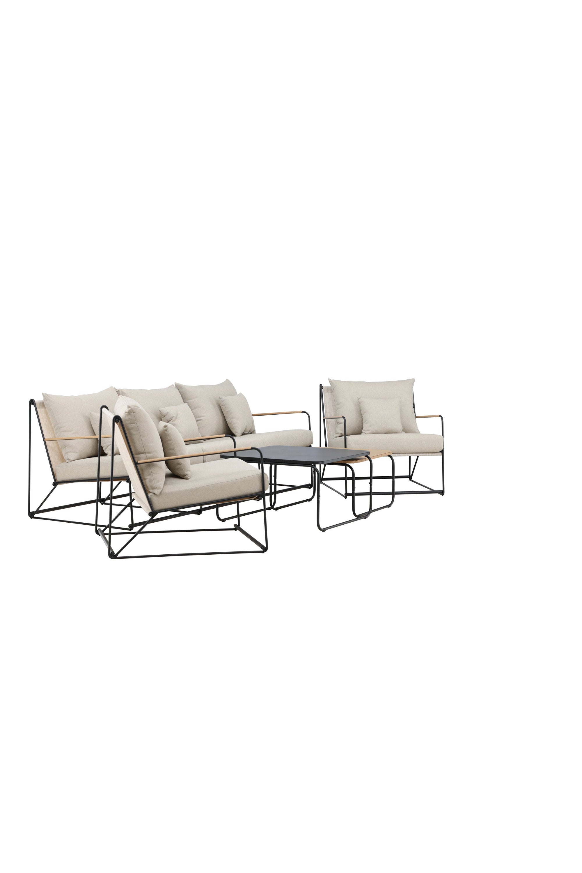 Palazzo Sofa Set in Beige/Schwarz präsentiert im Onlineshop von KAQTU Design AG. Loungeset ist von Venture Home