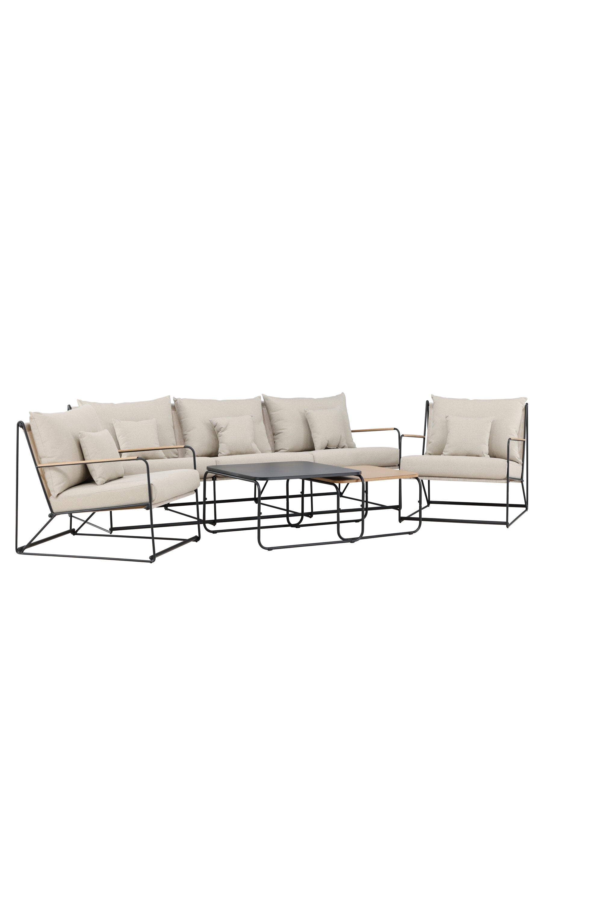 Palazzo Sofa Set in Beige/Schwarz präsentiert im Onlineshop von KAQTU Design AG. Loungeset ist von Venture Home