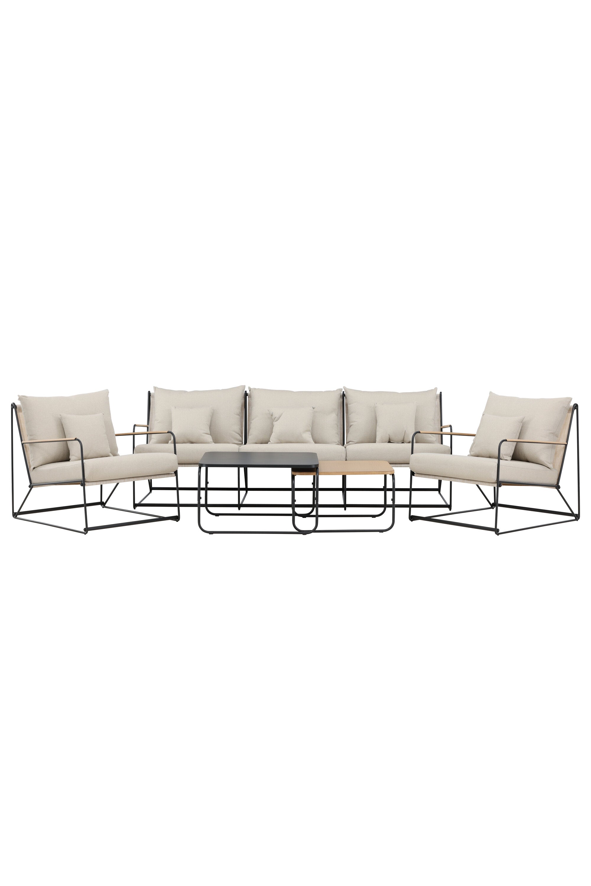 Palazzo Sofa Set in Beige/Schwarz präsentiert im Onlineshop von KAQTU Design AG. Loungeset ist von Venture Home