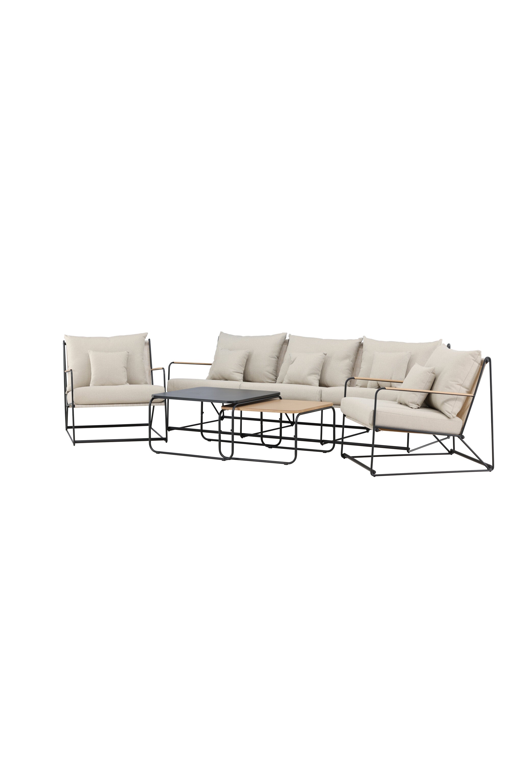 Palazzo Sofa Set in Beige/Schwarz präsentiert im Onlineshop von KAQTU Design AG. Loungeset ist von Venture Home