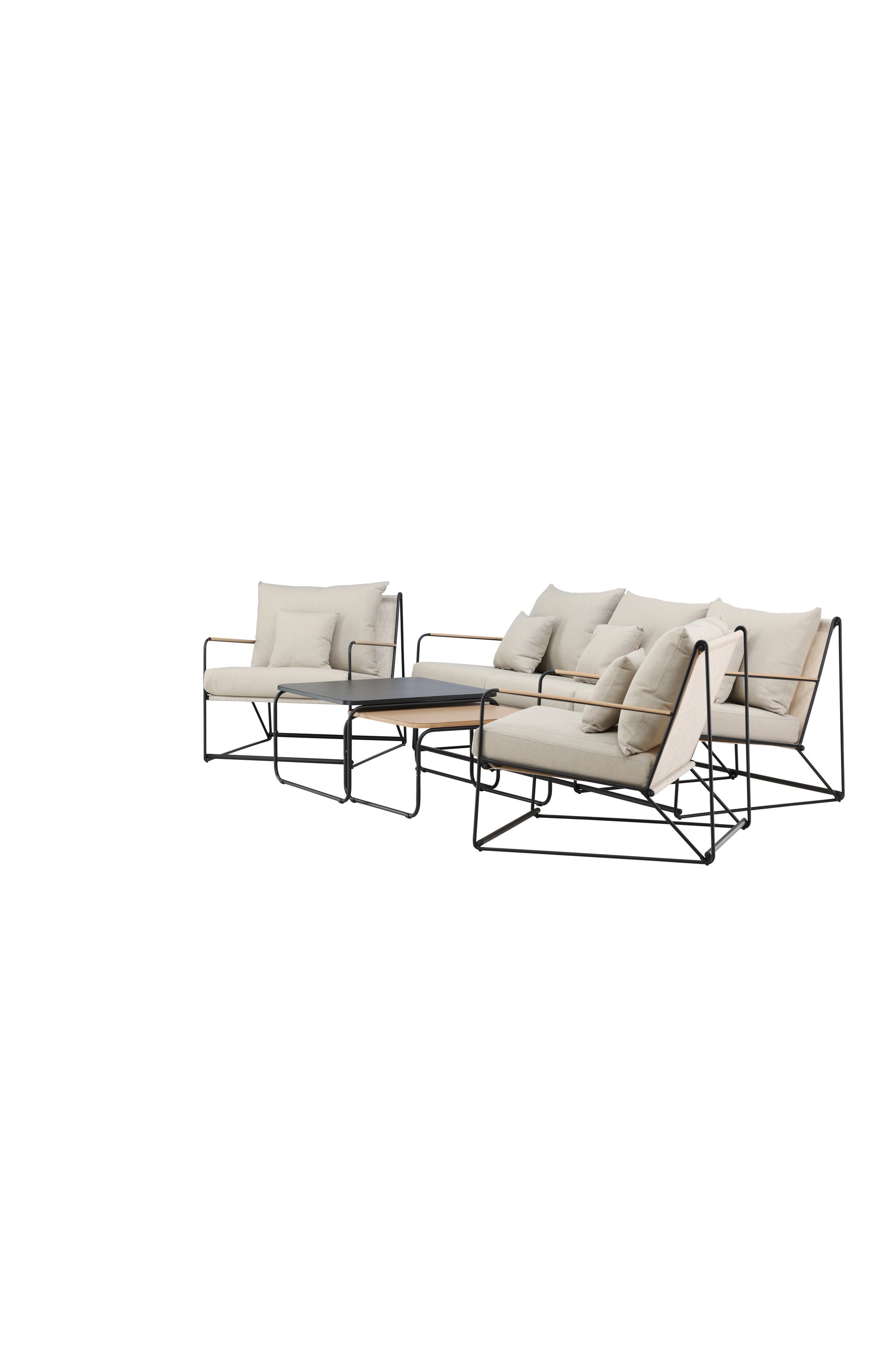 Palazzo Sofa Set in Beige/Schwarz präsentiert im Onlineshop von KAQTU Design AG. Loungeset ist von Venture Home