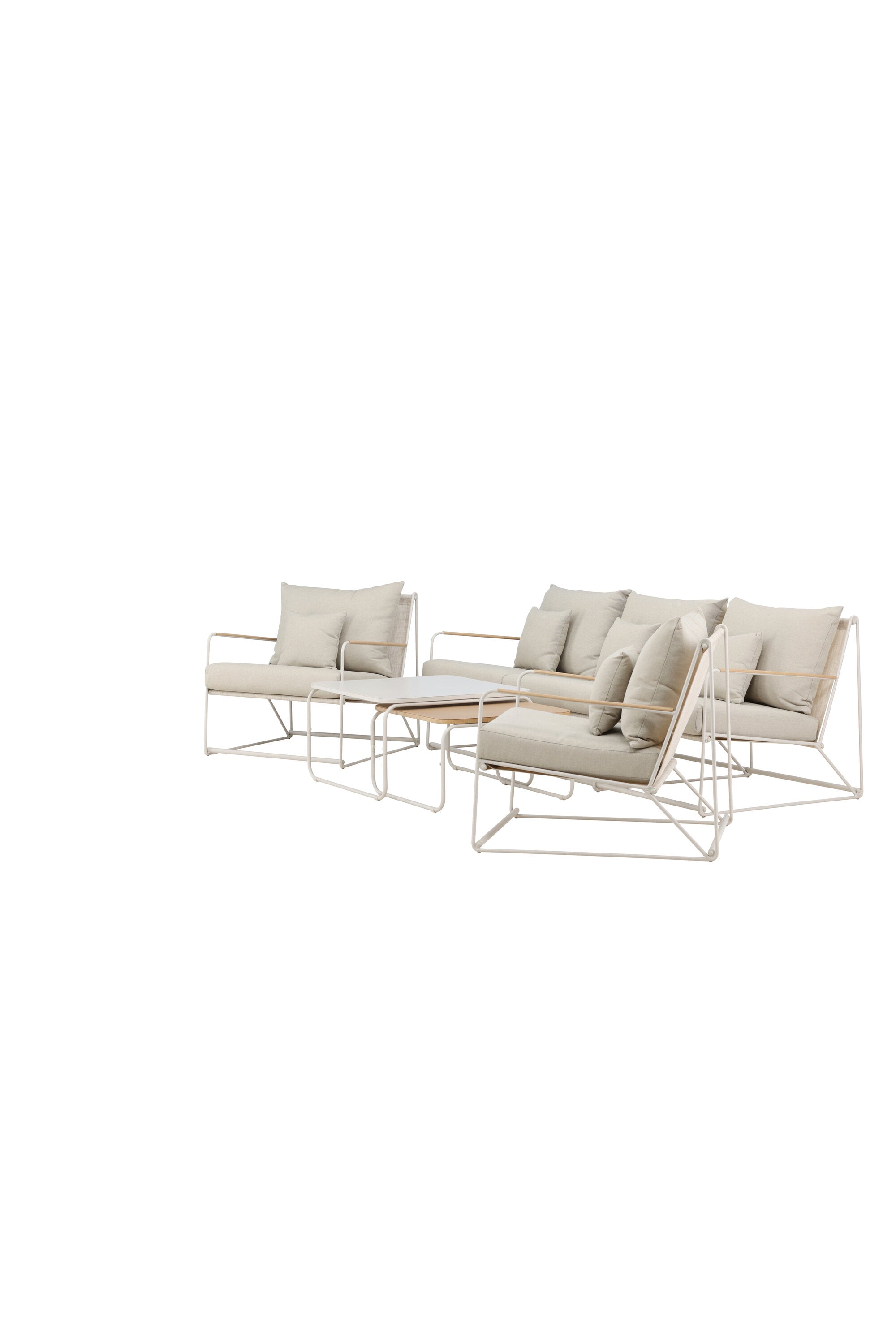 Elegantes Palazzo Sofa Set: Robuster Stahlrahmen, wetterfeste Kissen, ideal für stilvolle Entspannung im Freien.