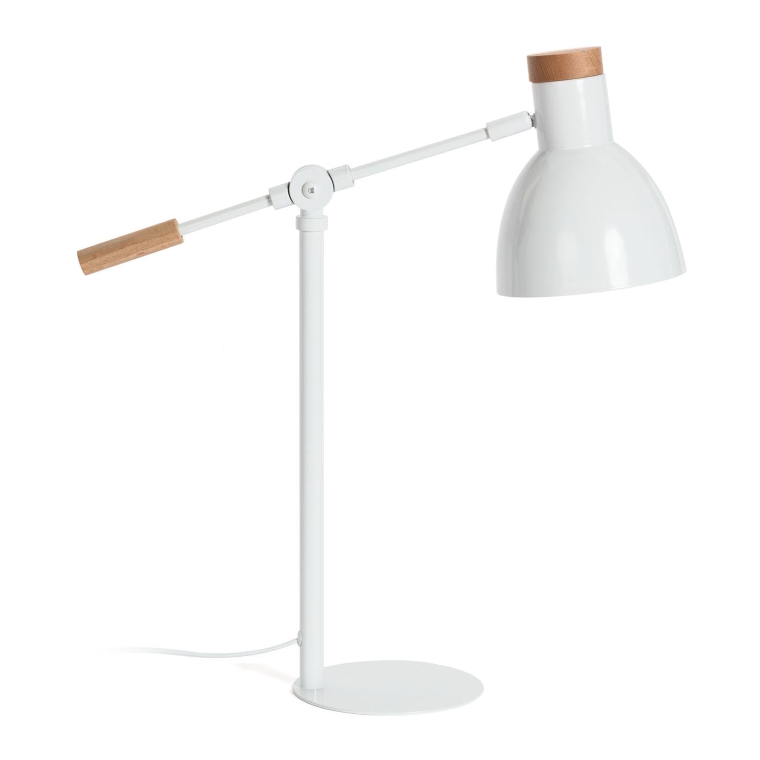 Tescarle Tischlampe, weiß in Weiß, Braun präsentiert im Onlineshop von KAQTU Design AG. Tischleuchte ist von Kave Home