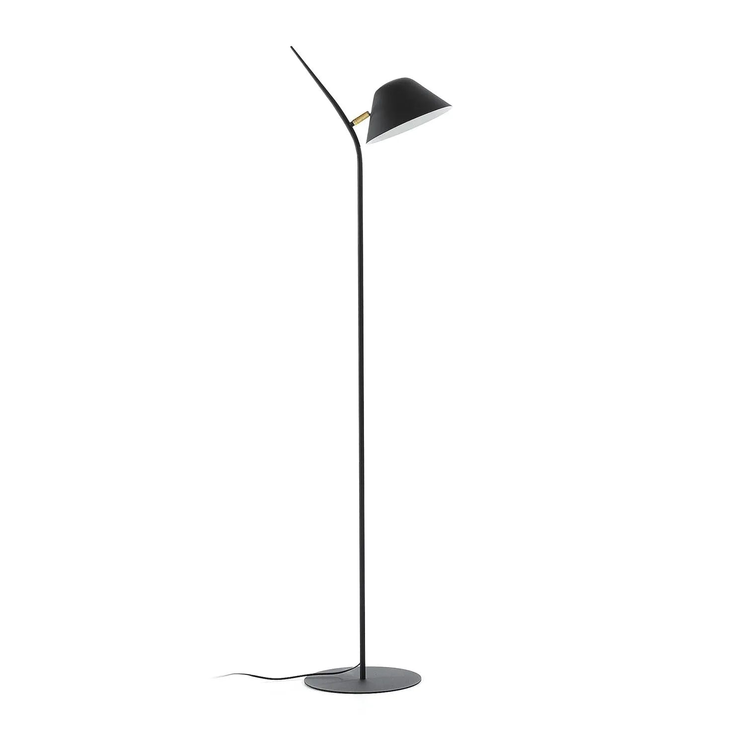 Elegante Aurelia Stehlampe in Schwarz von Kave Home: Zeitloses Design, flexible Beleuchtung, robust und stilvoll.