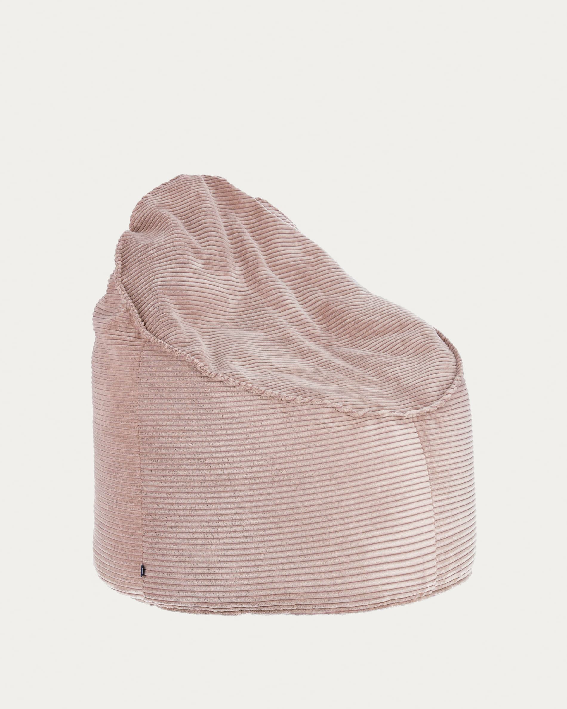 Wilma Pouf breiter Cord rosa Ø 80 cm in Rosa präsentiert im Onlineshop von KAQTU Design AG. Pouf ist von Kave Home