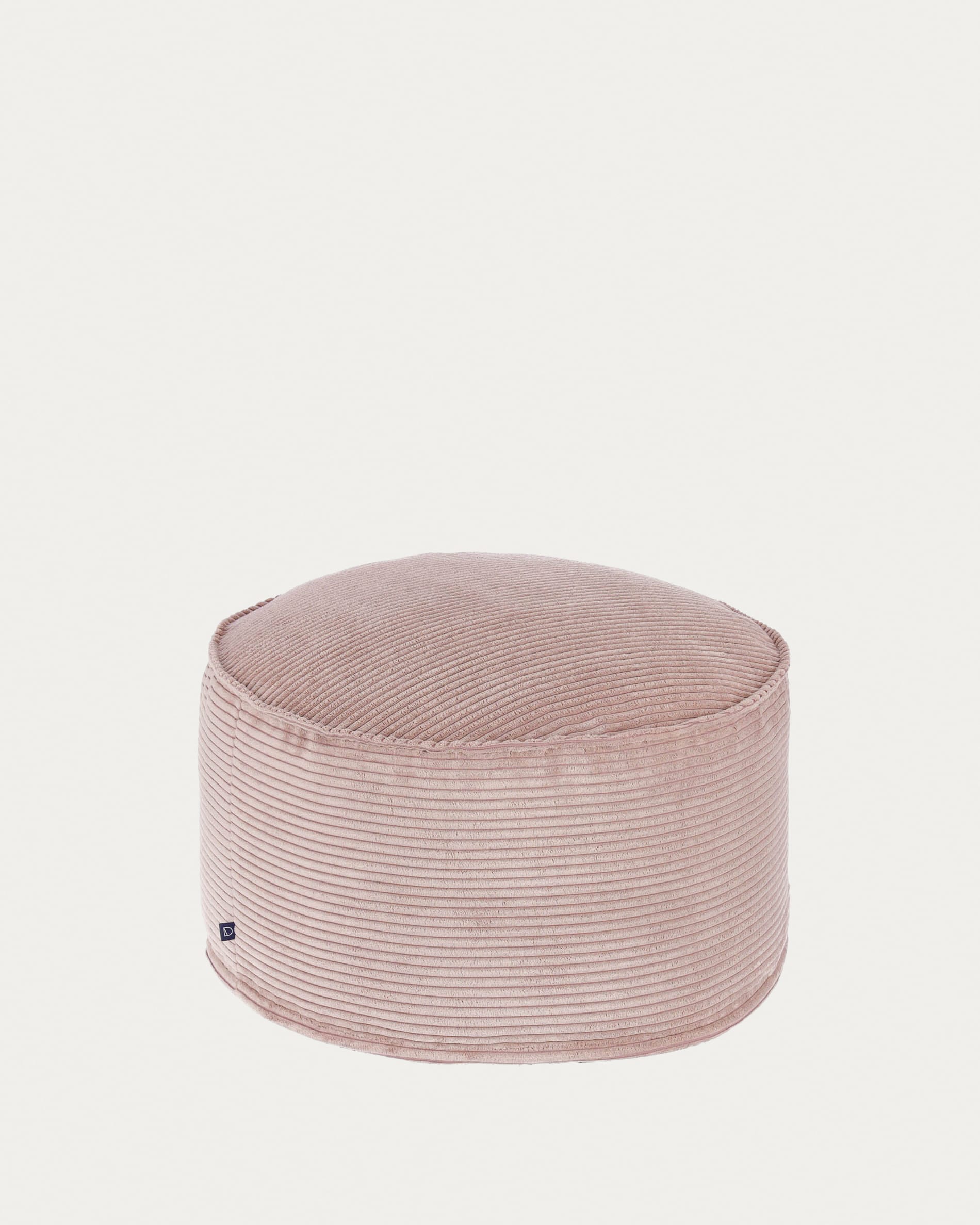 Wilma grosser Pouf breiter Cord rosa Ø 70 cm in Rosa präsentiert im Onlineshop von KAQTU Design AG. Pouf ist von Kave Home