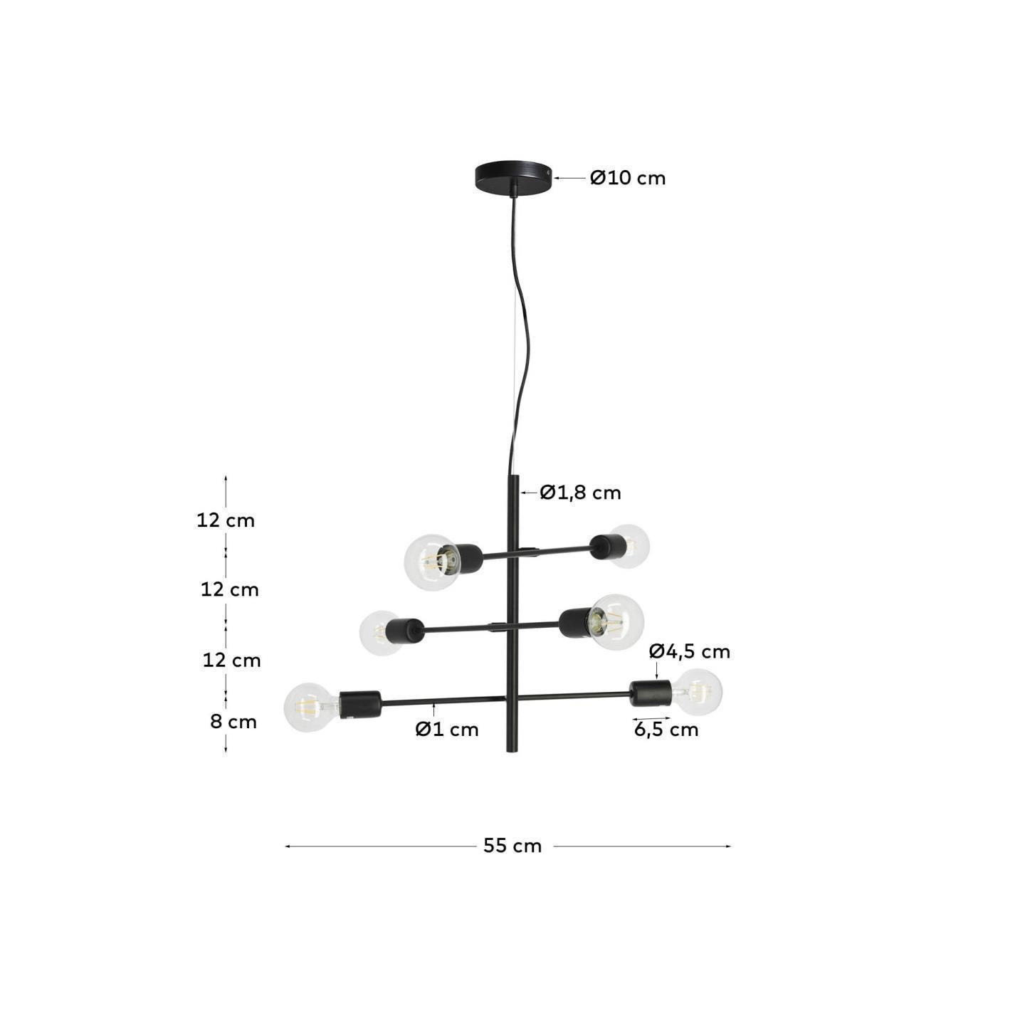 Spica Lampenschirm in Schwarz präsentiert im Onlineshop von KAQTU Design AG. Lampenschirm ist von Kave Home