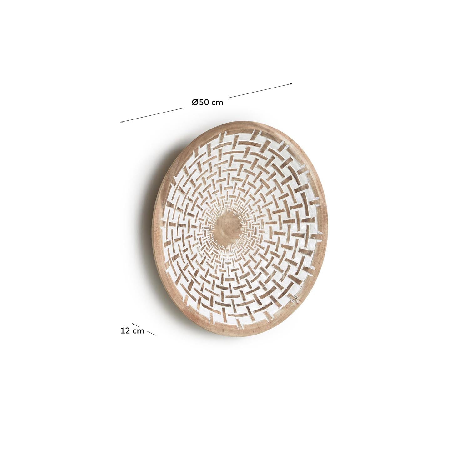 Mely Wanddeko aus massivem Munggur Holz Ø 45 cm in Braun präsentiert im Onlineshop von KAQTU Design AG. Kunstgegenstände ist von Kave Home