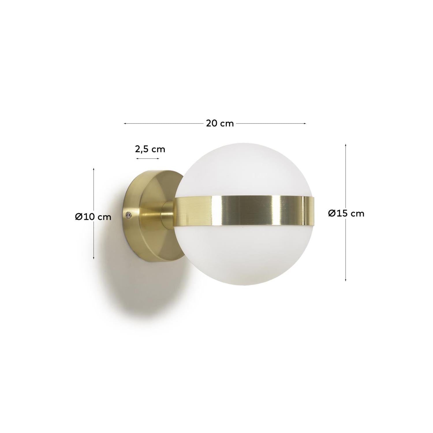 Anasol Wandlampe aus Metall mit goldenem Finish in Gold präsentiert im Onlineshop von KAQTU Design AG. Wandleuchte ist von Kave Home