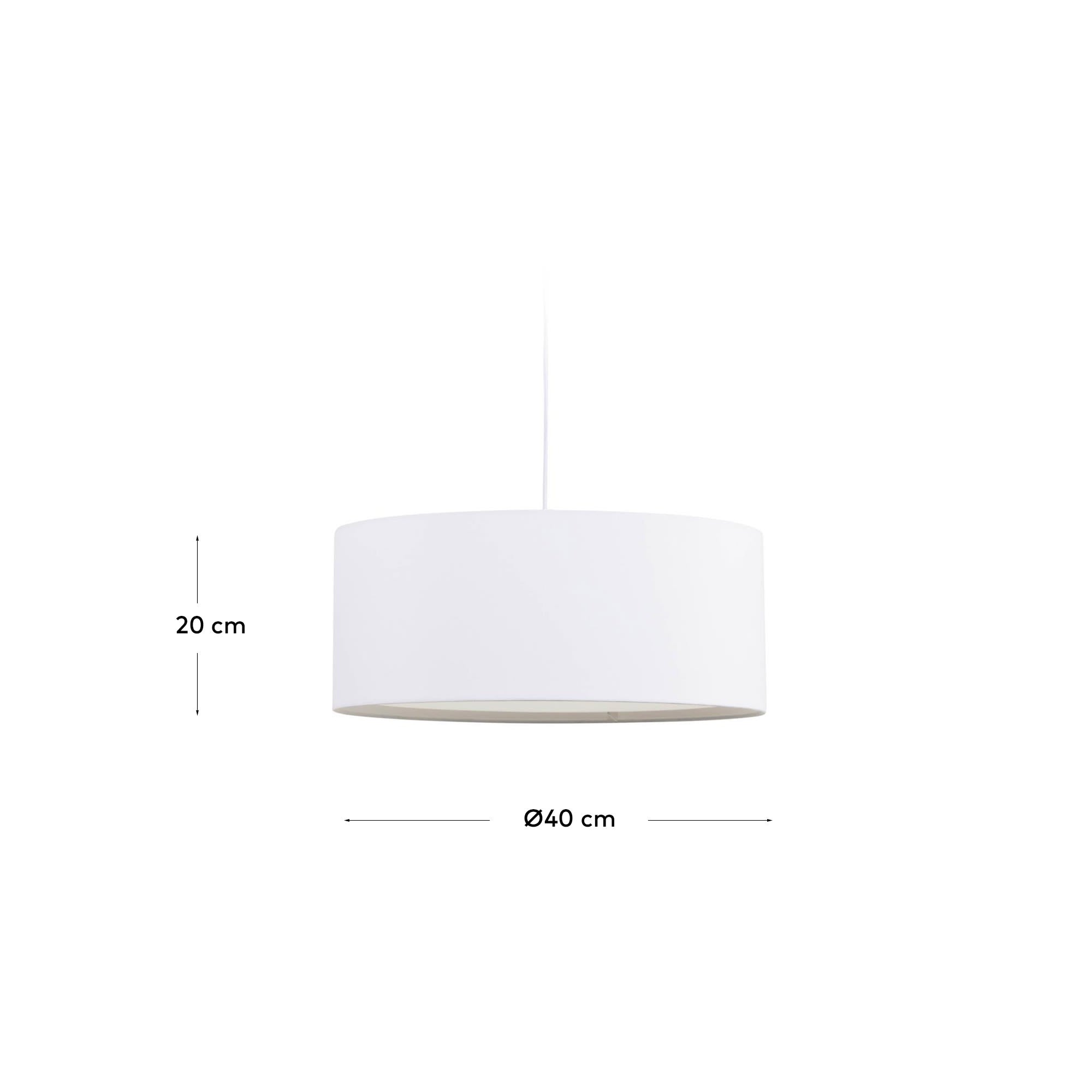 Santana Lampenschirm weiss mit weissem Diffusor Ø 40 cm in Weiß präsentiert im Onlineshop von KAQTU Design AG. Lampenschirm ist von Kave Home