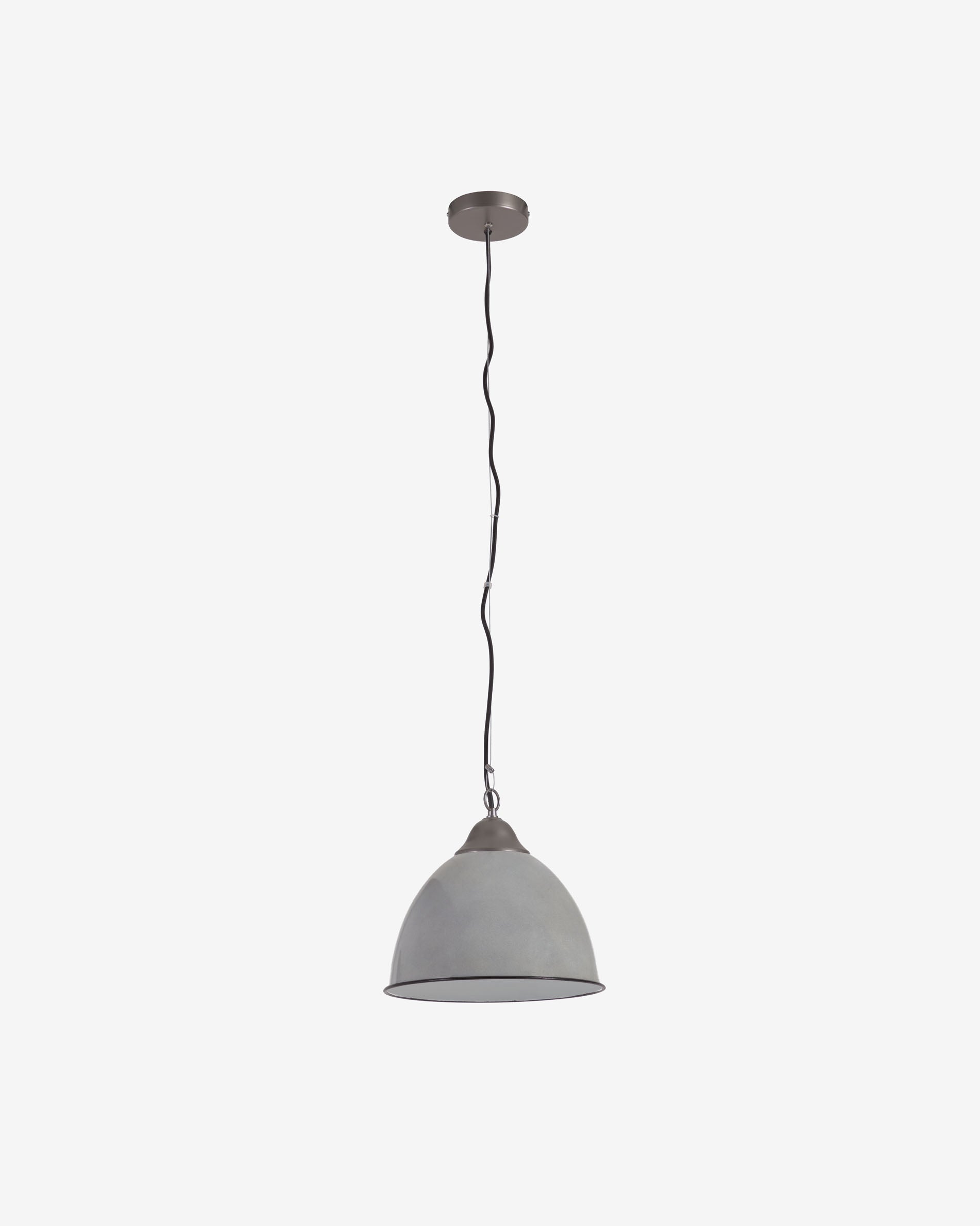 Neus Deckenlampe aus Metall mit grauem Finish in Grau präsentiert im Onlineshop von KAQTU Design AG. Pendelleuchte ist von Kave Home