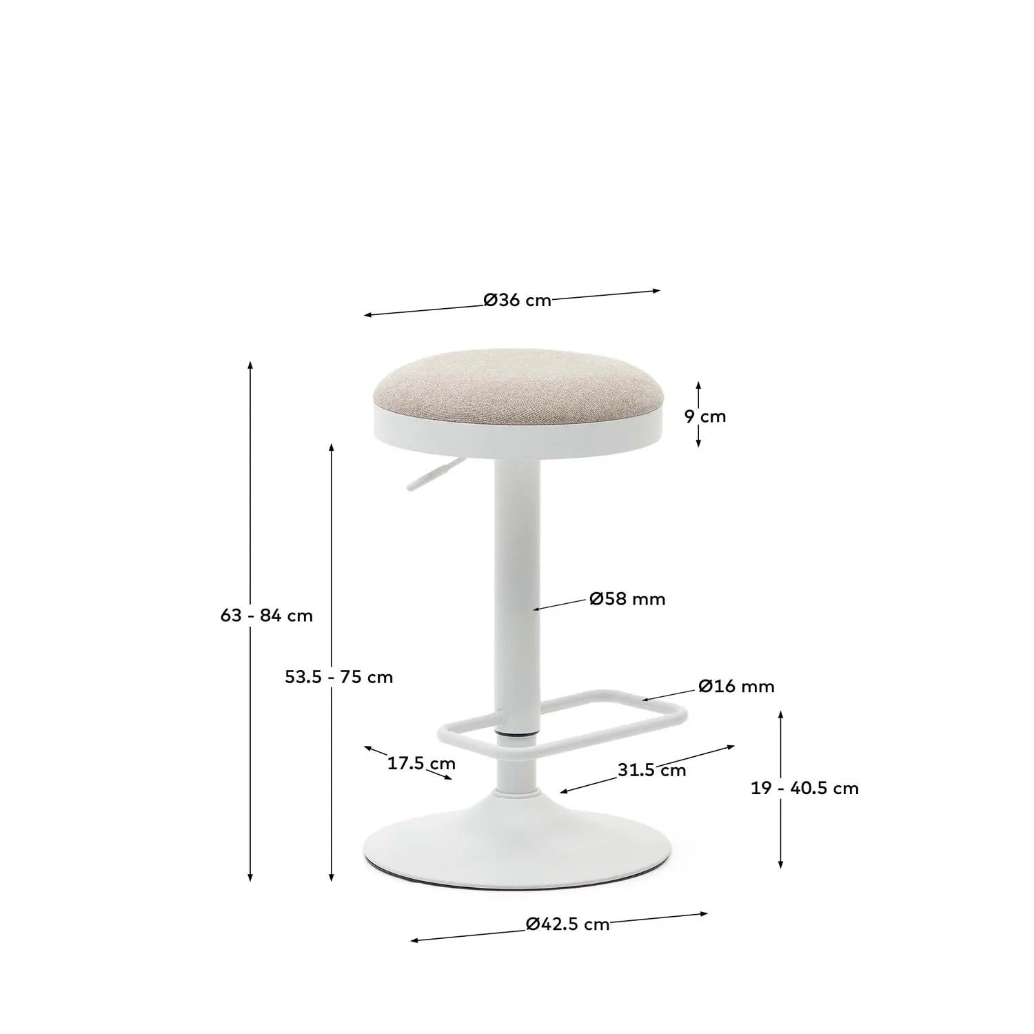 Zaib Hocker: Verstellbar, Chenille & Stahl, stilvoll & modern.