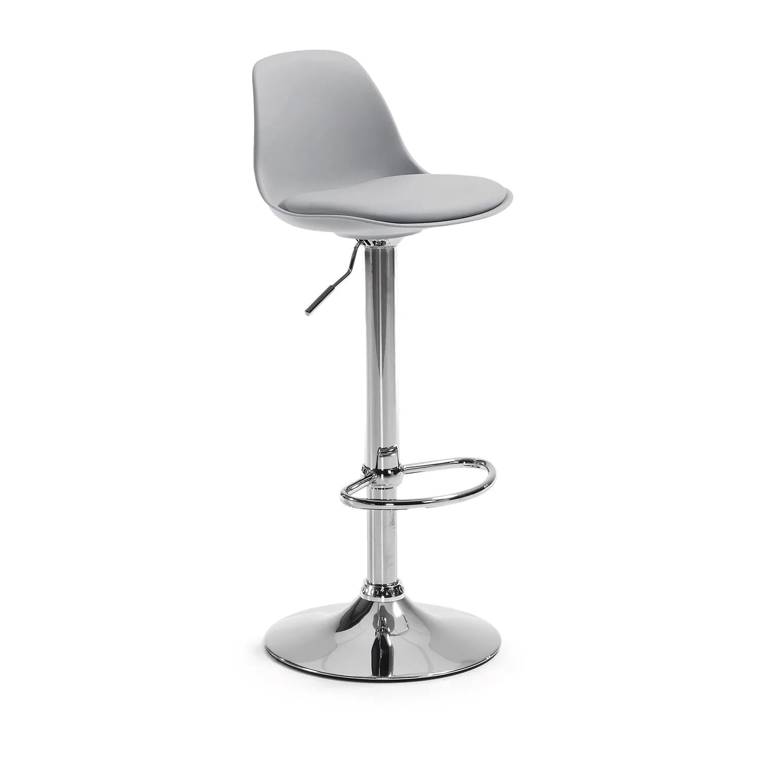 Orlando-T Barhocker aus Stahl grau Höhe 60-82 cm in Grau, Silber präsentiert im Onlineshop von KAQTU Design AG. Barhocker ist von Kave Home