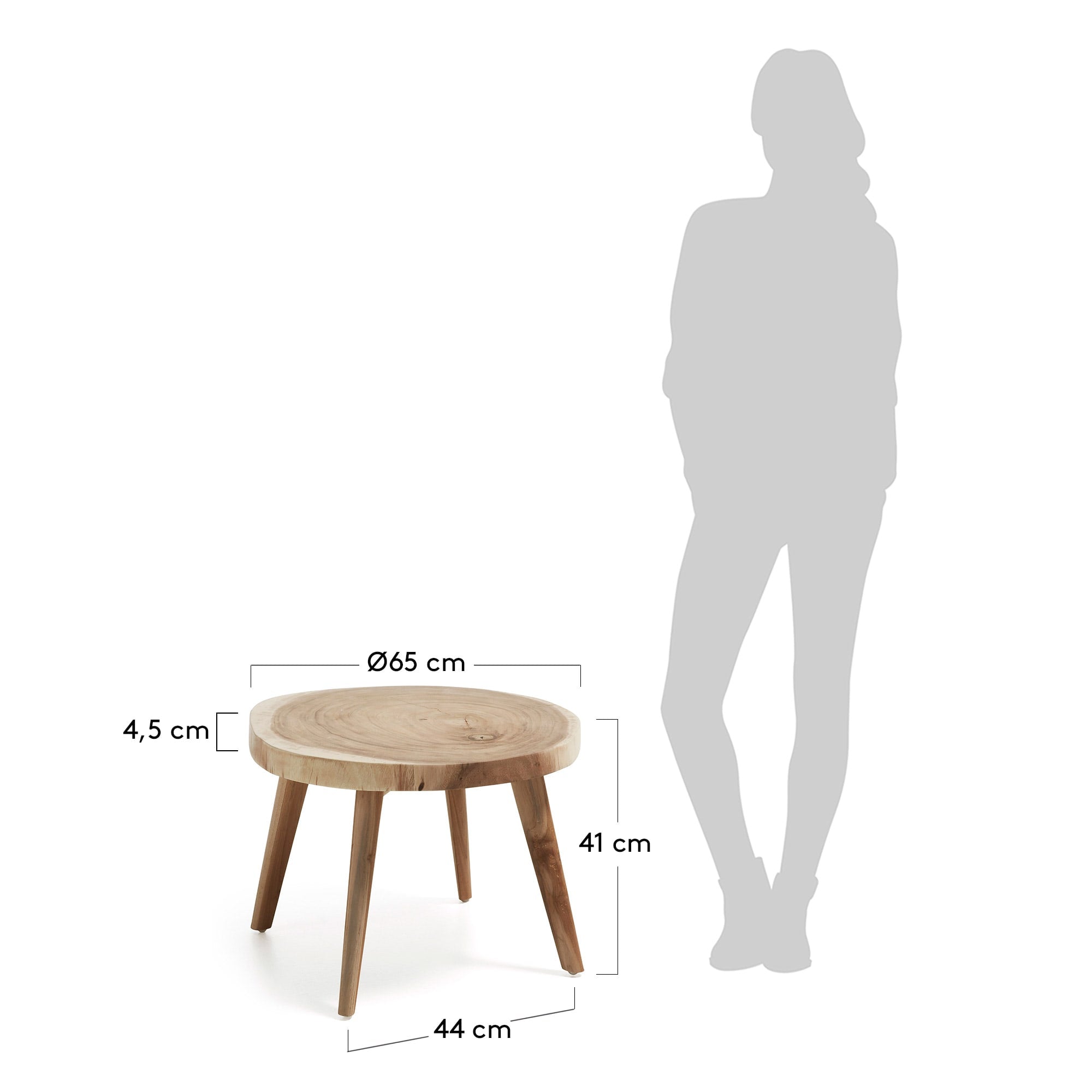 Wellcres Beistelltisch Ø 65 cm in Braun präsentiert im Onlineshop von KAQTU Design AG. Beistelltisch Outdoor ist von Kave Home