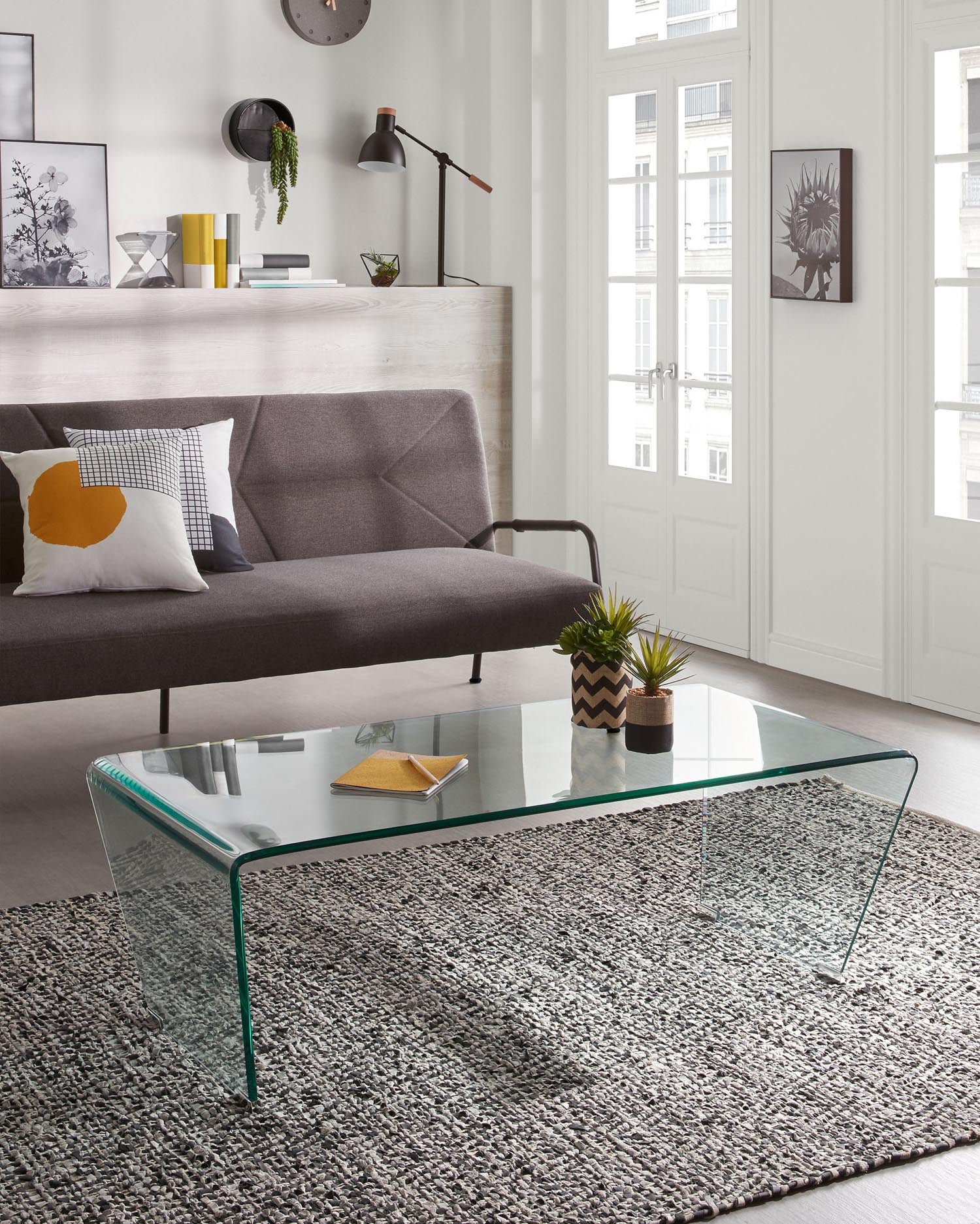 Burano Couchtisch aus Glas 120 x 60 cm in Klar präsentiert im Onlineshop von KAQTU Design AG. Beistelltisch ist von Kave Home