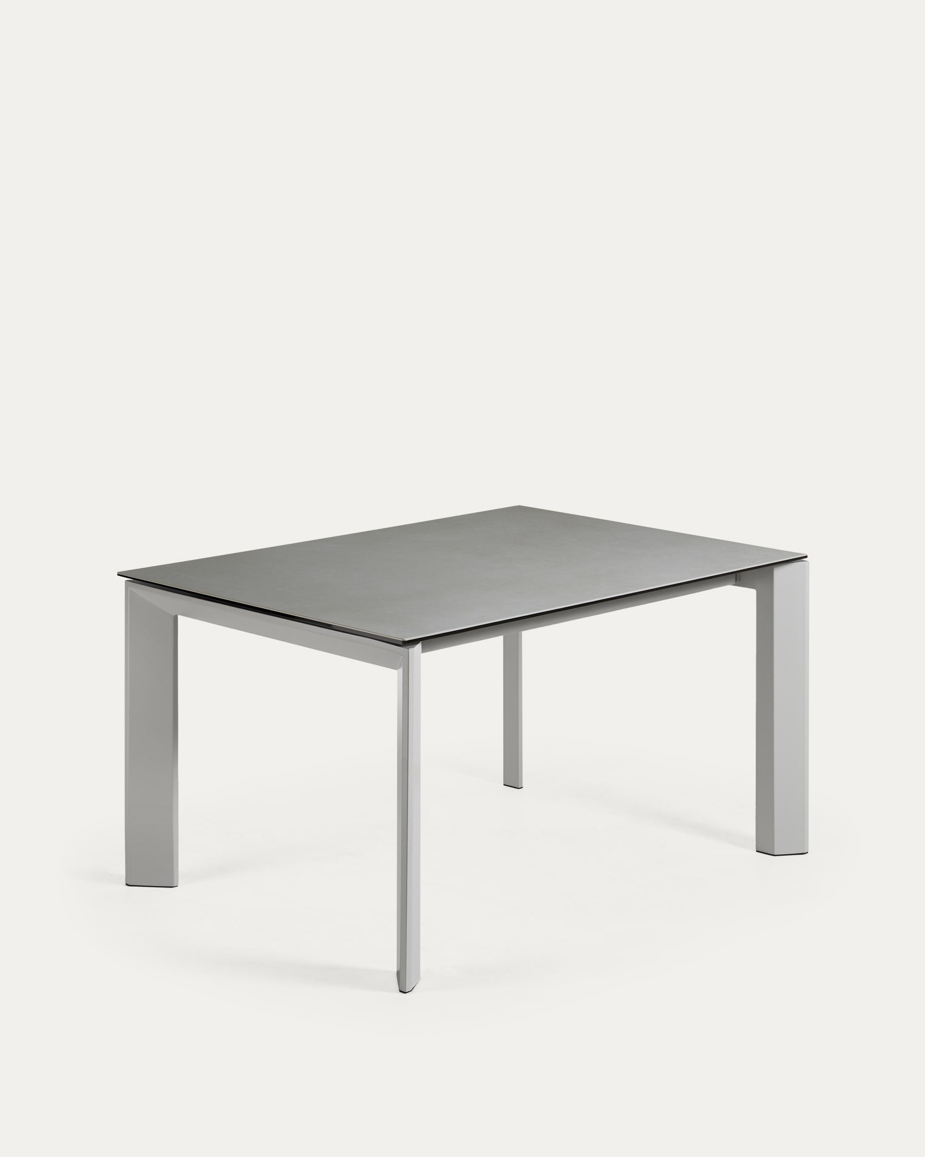 Axis Ausziehtisch Feinsteinzeug mit Hydra Plomo Finish Stahlbeine in Grau 140 (200) cm in Grau präsentiert im Onlineshop von KAQTU Design AG. Esstisch ist von Kave Home