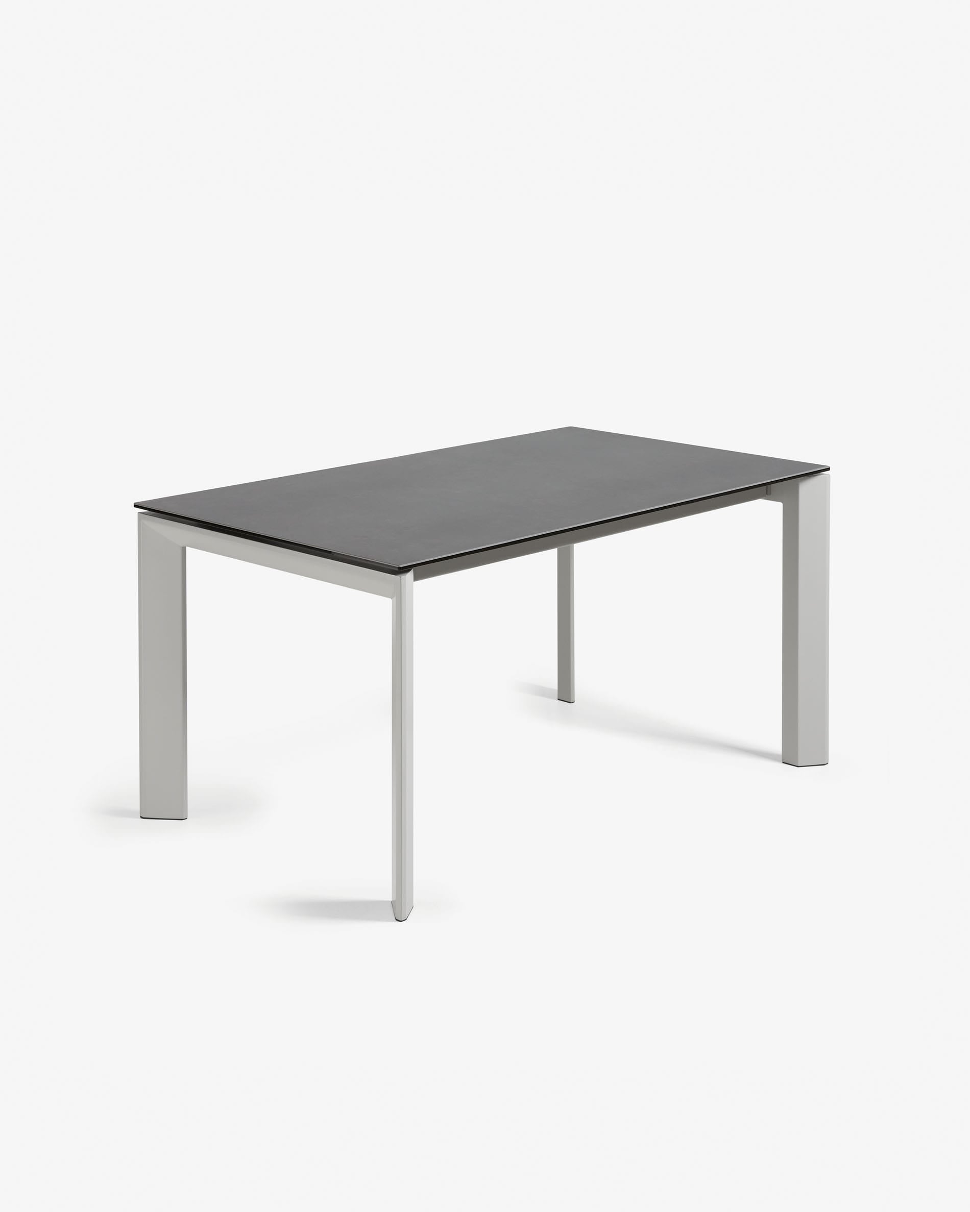 Axis Ausziehtisch Feinsteinzeug Vulcano Roca Finish Beine grau 160 (220) cm in Grau präsentiert im Onlineshop von KAQTU Design AG. Esstisch ist von Kave Home