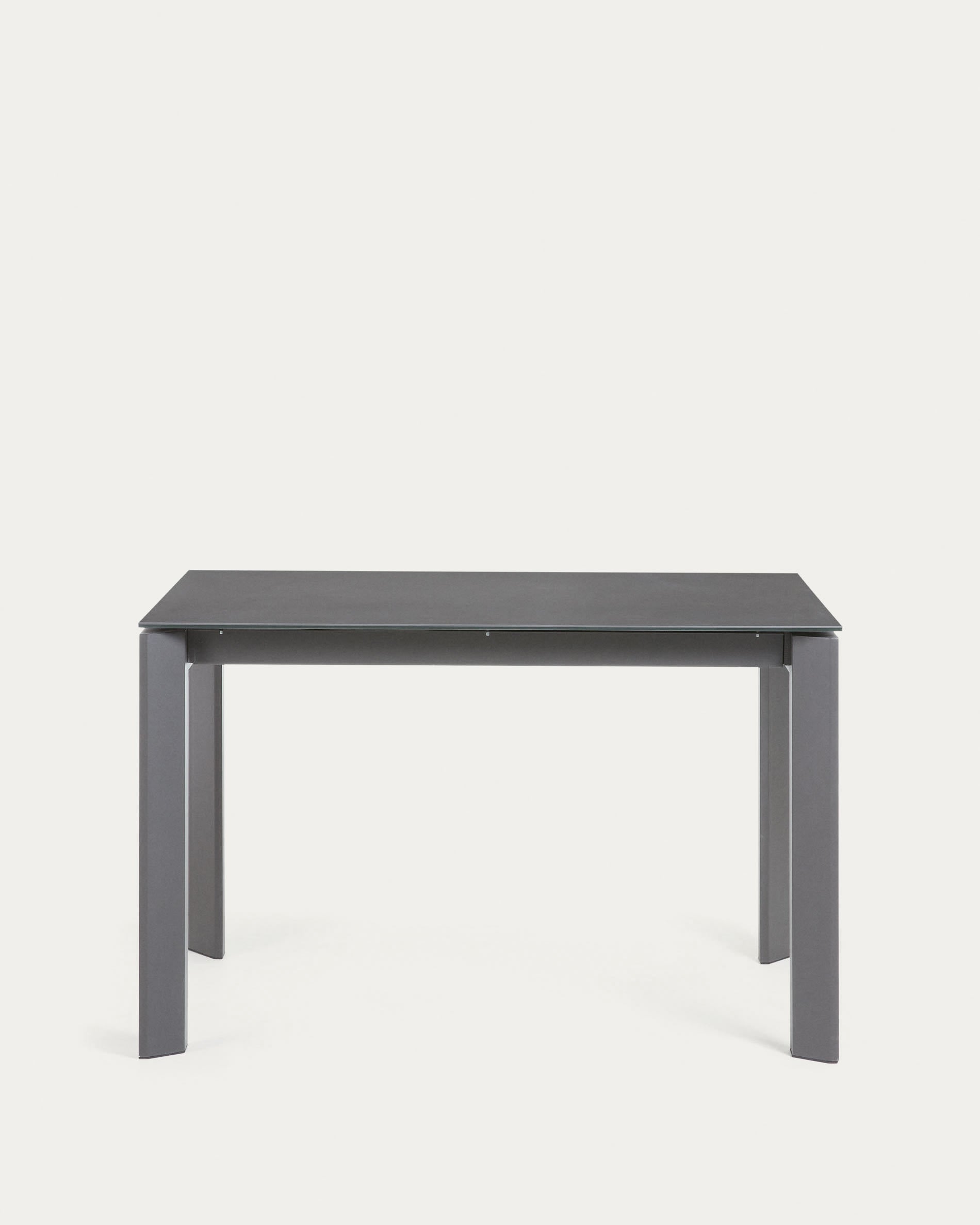 Axis Ausziehtisch Feinsteinzeug Vulcano Roca Finish Stahlbeine in Dunkelgrau 120 (180) cm in Grau präsentiert im Onlineshop von KAQTU Design AG. Esstisch ist von Kave Home