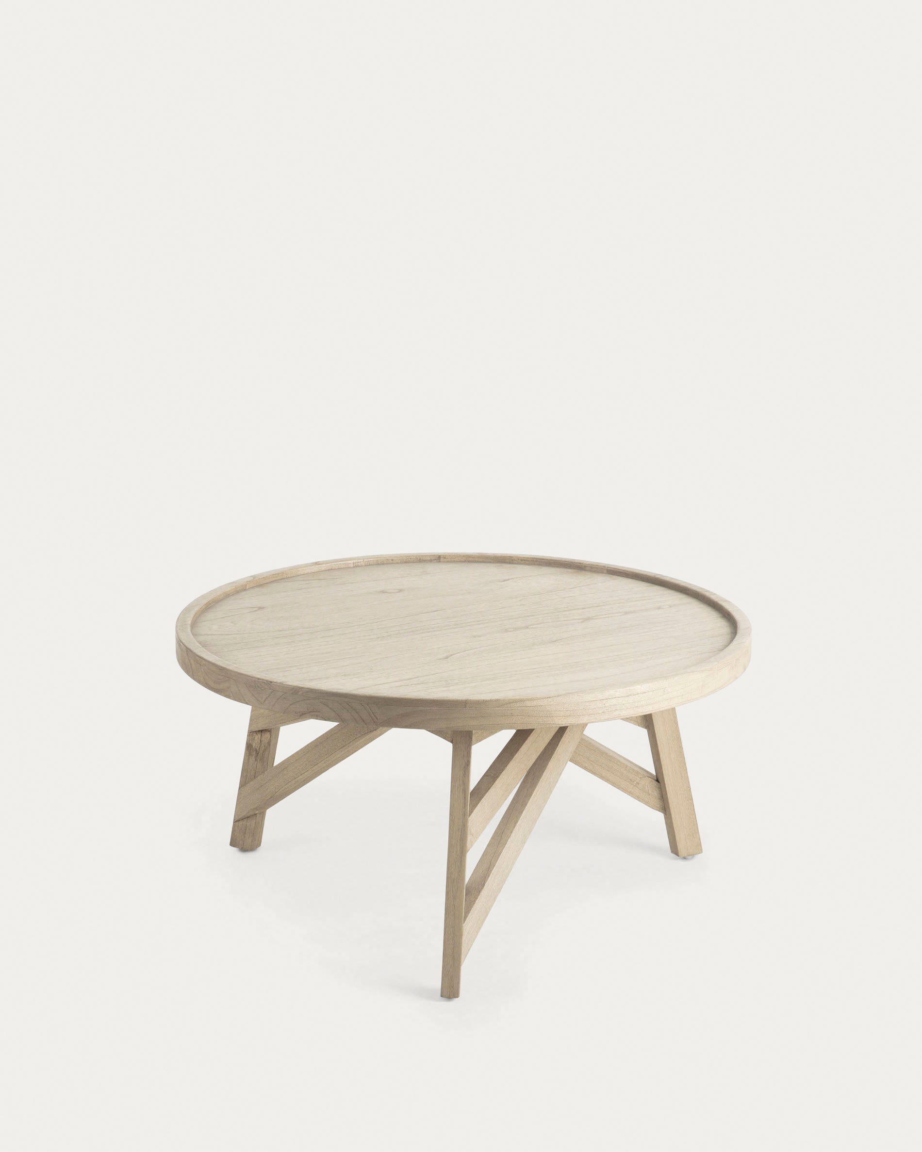 Tenda Couchtisch aus massivem Mindi-Holz Ø 81 cm in Braun präsentiert im Onlineshop von KAQTU Design AG. Beistelltisch ist von Kave Home