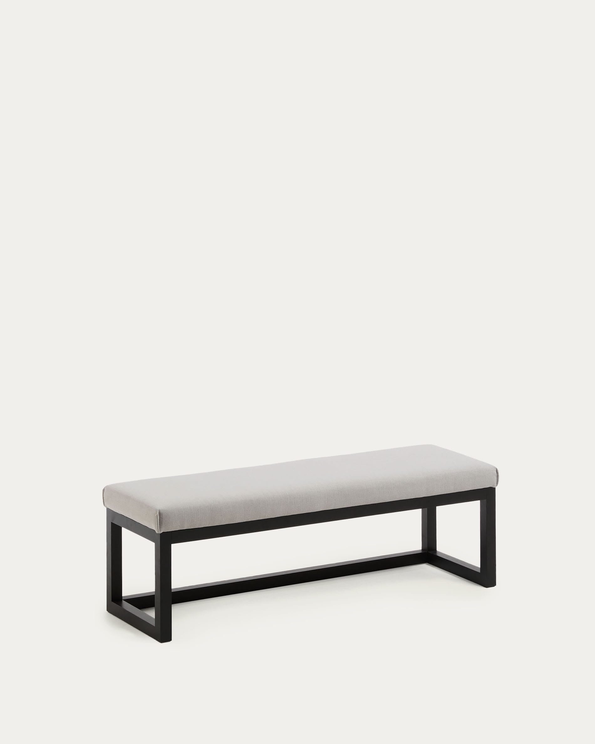 Loya Polsterbank in Grau 128 cm in Grau präsentiert im Onlineshop von KAQTU Design AG. Sitzbank ist von Kave Home