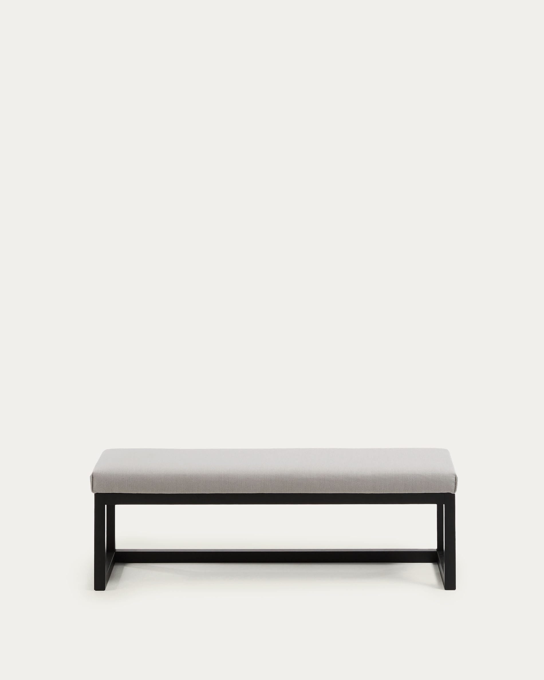 Loya Polsterbank in Grau 128 cm in Grau präsentiert im Onlineshop von KAQTU Design AG. Sitzbank ist von Kave Home