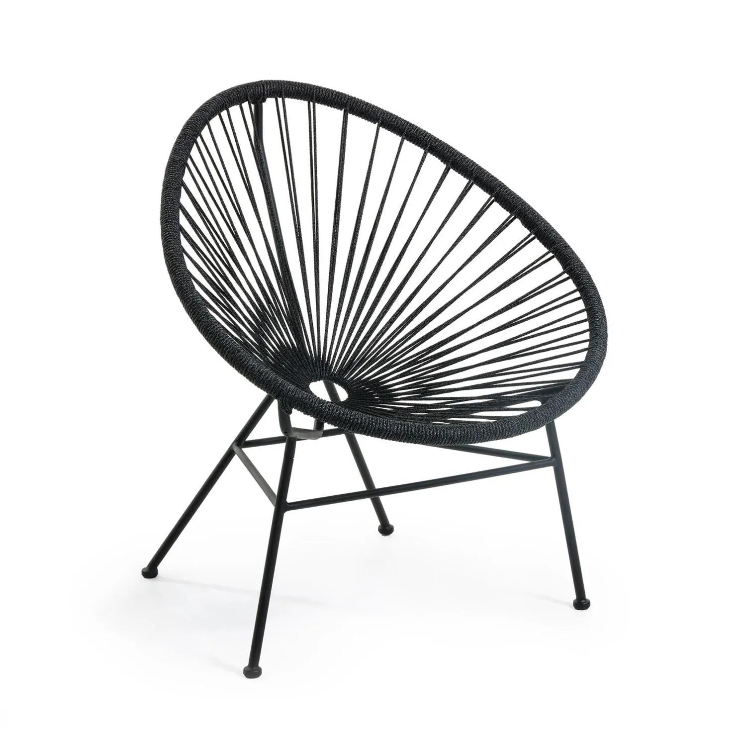 Samantha Sessel schwarz in Schwarz präsentiert im Onlineshop von KAQTU Design AG. Outdoor-Sessel ist von Kave Home