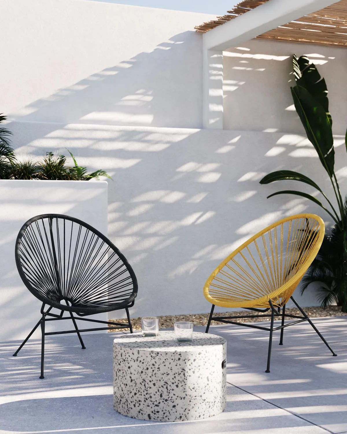 Samantha Sessel schwarz in Schwarz präsentiert im Onlineshop von KAQTU Design AG. Outdoor-Sessel ist von Kave Home