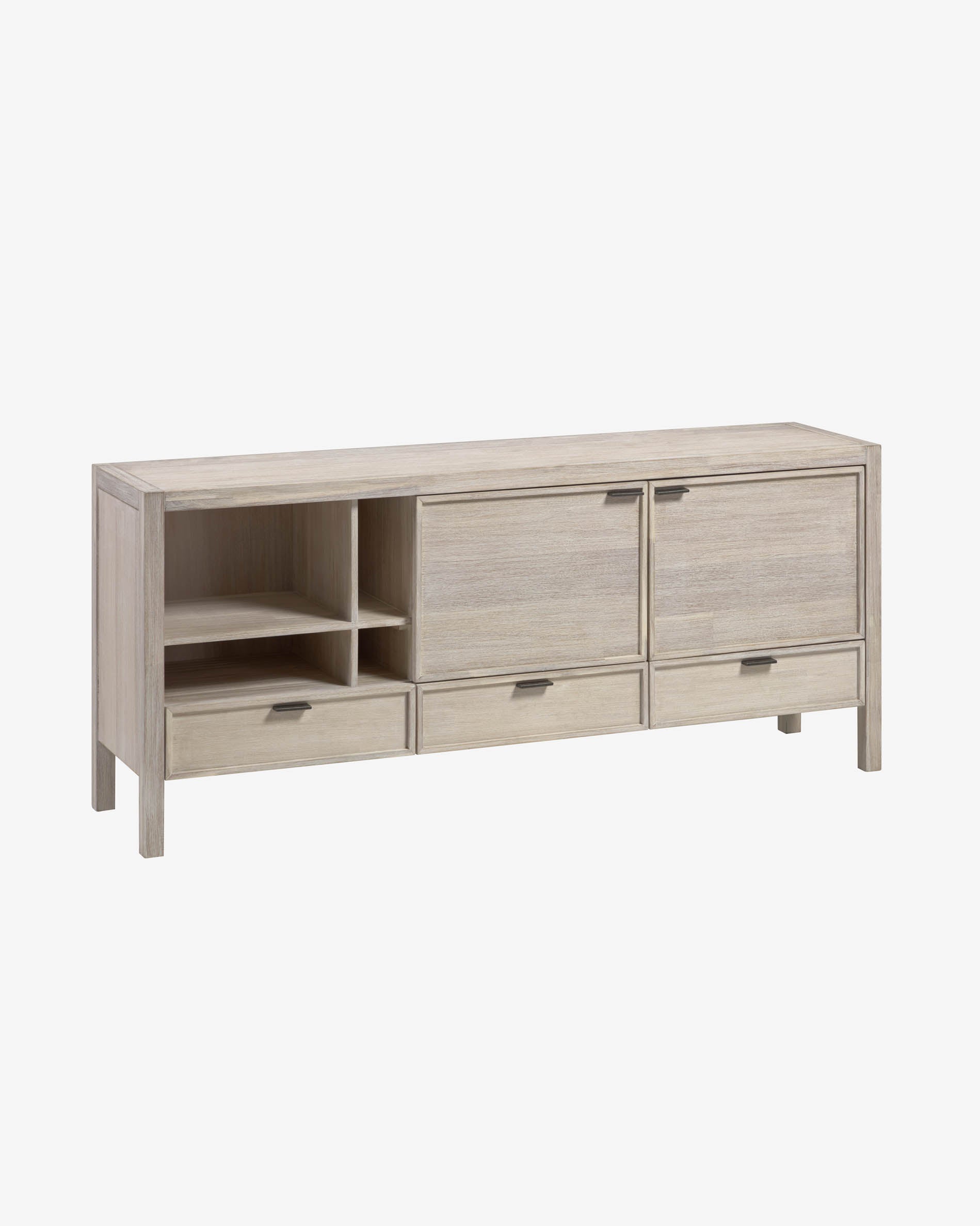 Alen Sideboard 2 Türen und 3 Schubladen aus massivem Akazienholz 185 x 80 cm in Braun präsentiert im Onlineshop von KAQTU Design AG. Sideboard ist von Kave Home