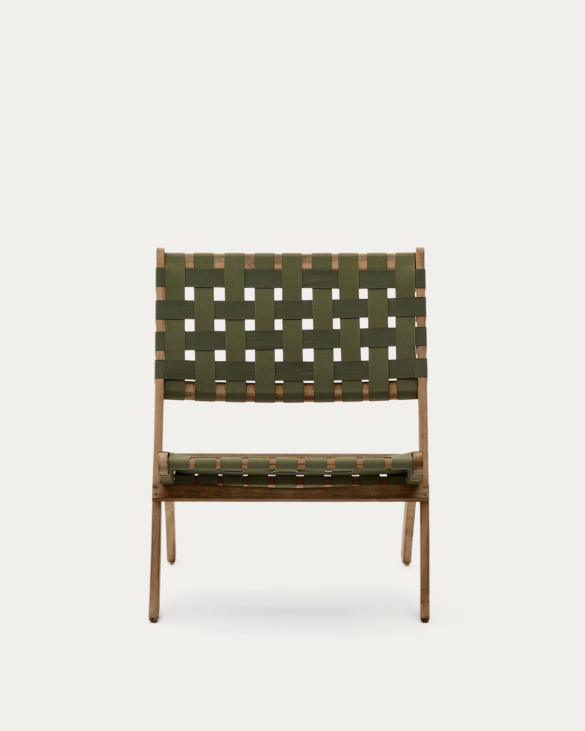 Chabeli Klappsessel massives Akazienholz und grünes Seil FSC 100 % in Grün präsentiert im Onlineshop von KAQTU Design AG. Outdoor-Sessel ist von Kave Home