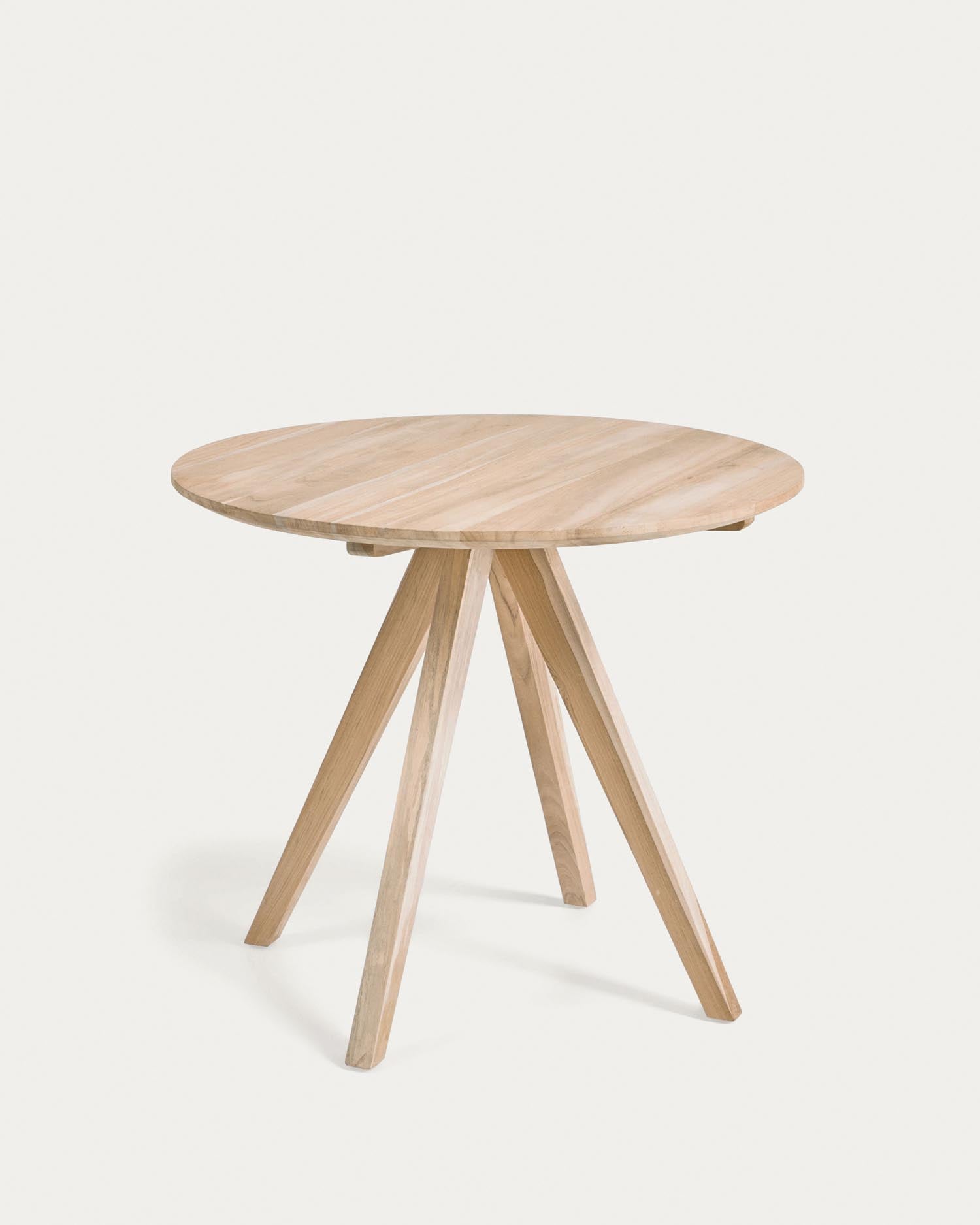 Maial runder Tisch aus massivem Teakholz Ø 90 cm in Braun präsentiert im Onlineshop von KAQTU Design AG. Esstisch ist von Kave Home