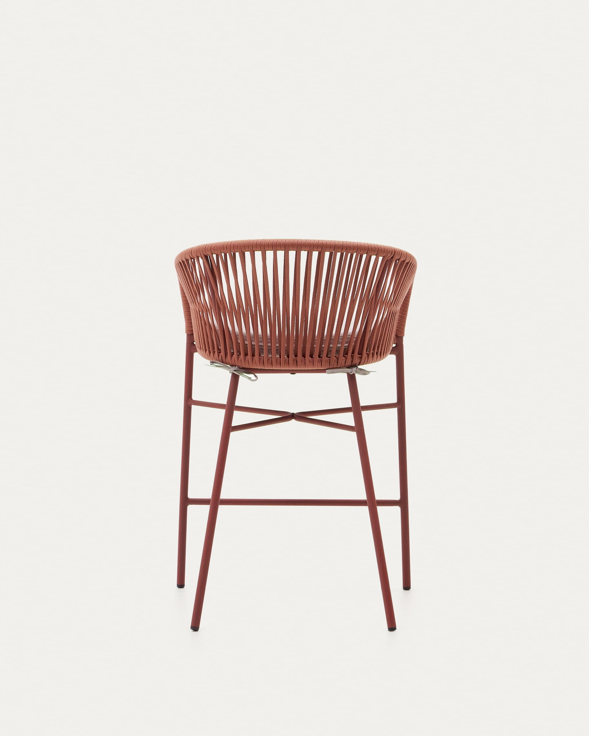 Yanet stapelbarer Hocker aus Seil in Terrakotta Höhe 65 cm in Terrakotta präsentiert im Onlineshop von KAQTU Design AG. Hocker Outdoor ist von Kave Home