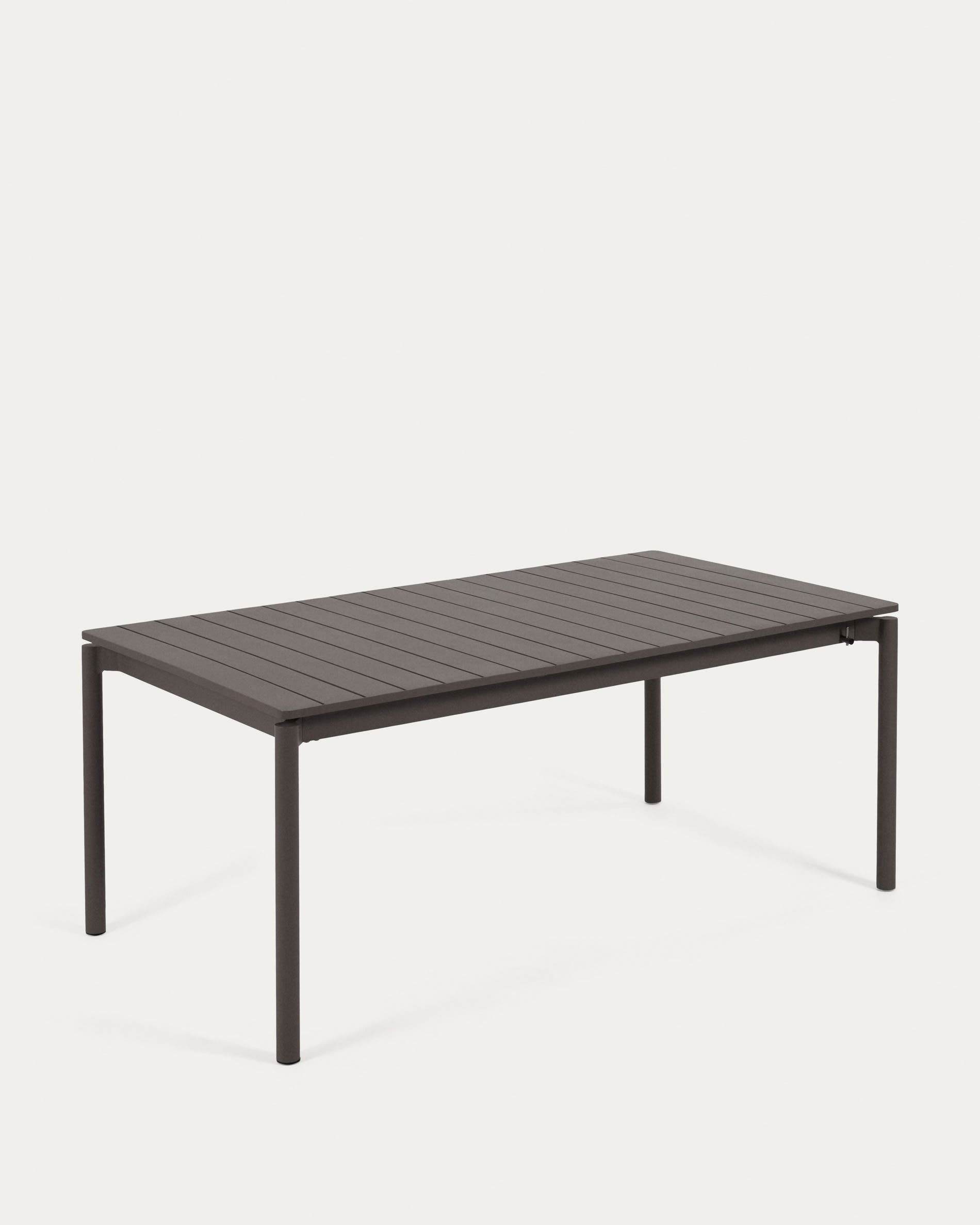 Zaltana ausziehbarer Outdoor-Tisch aus Aluminium matt dunkelgrau 180 (240) x 100 cm in Grau präsentiert im Onlineshop von KAQTU Design AG. Gartentisch ist von Kave Home