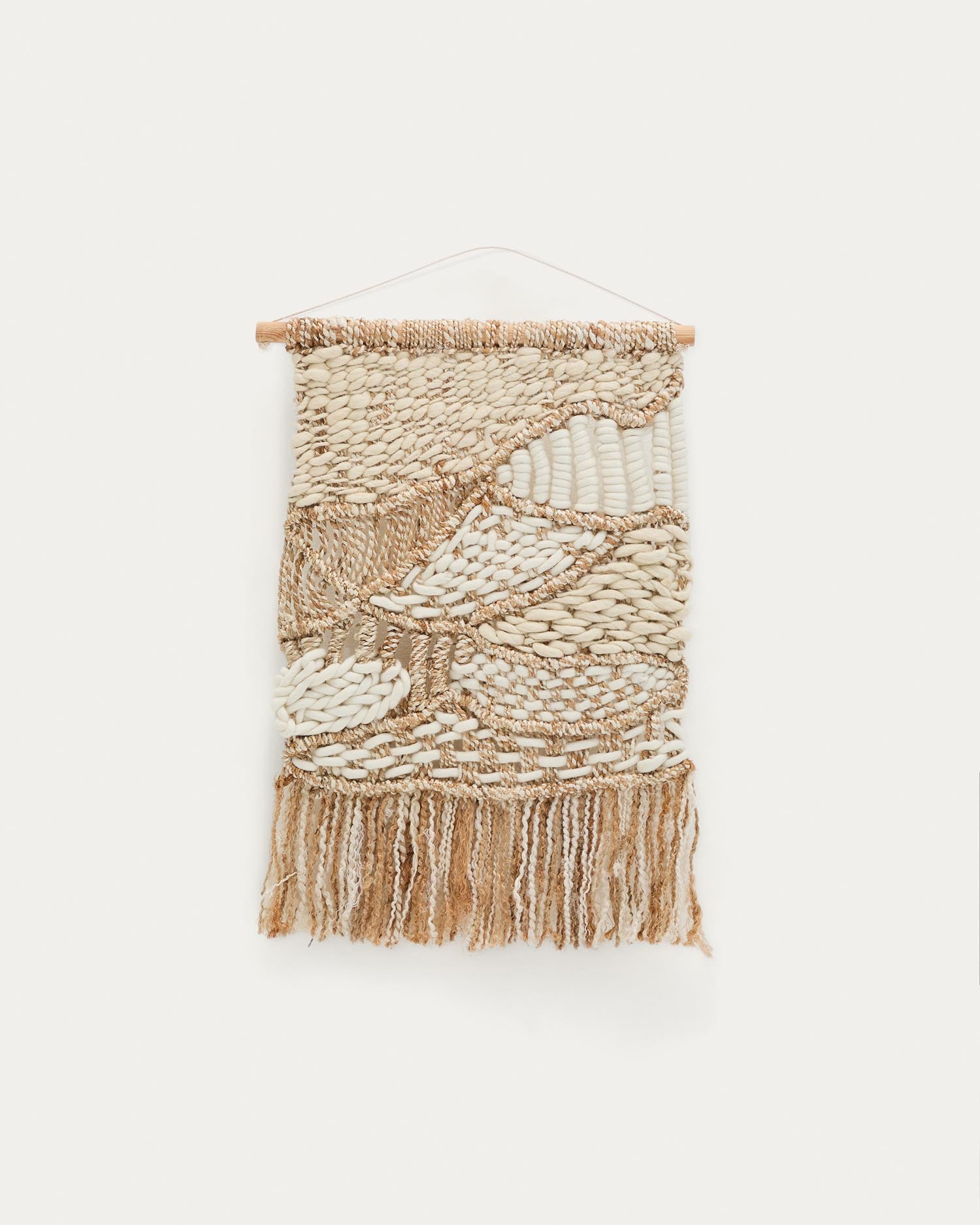 Wandteppich Prak aus Wolle und Jute mehrfarbig 70 x 105 cm in Mehrfarbig präsentiert im Onlineshop von KAQTU Design AG. Wandteppich ist von Kave Home