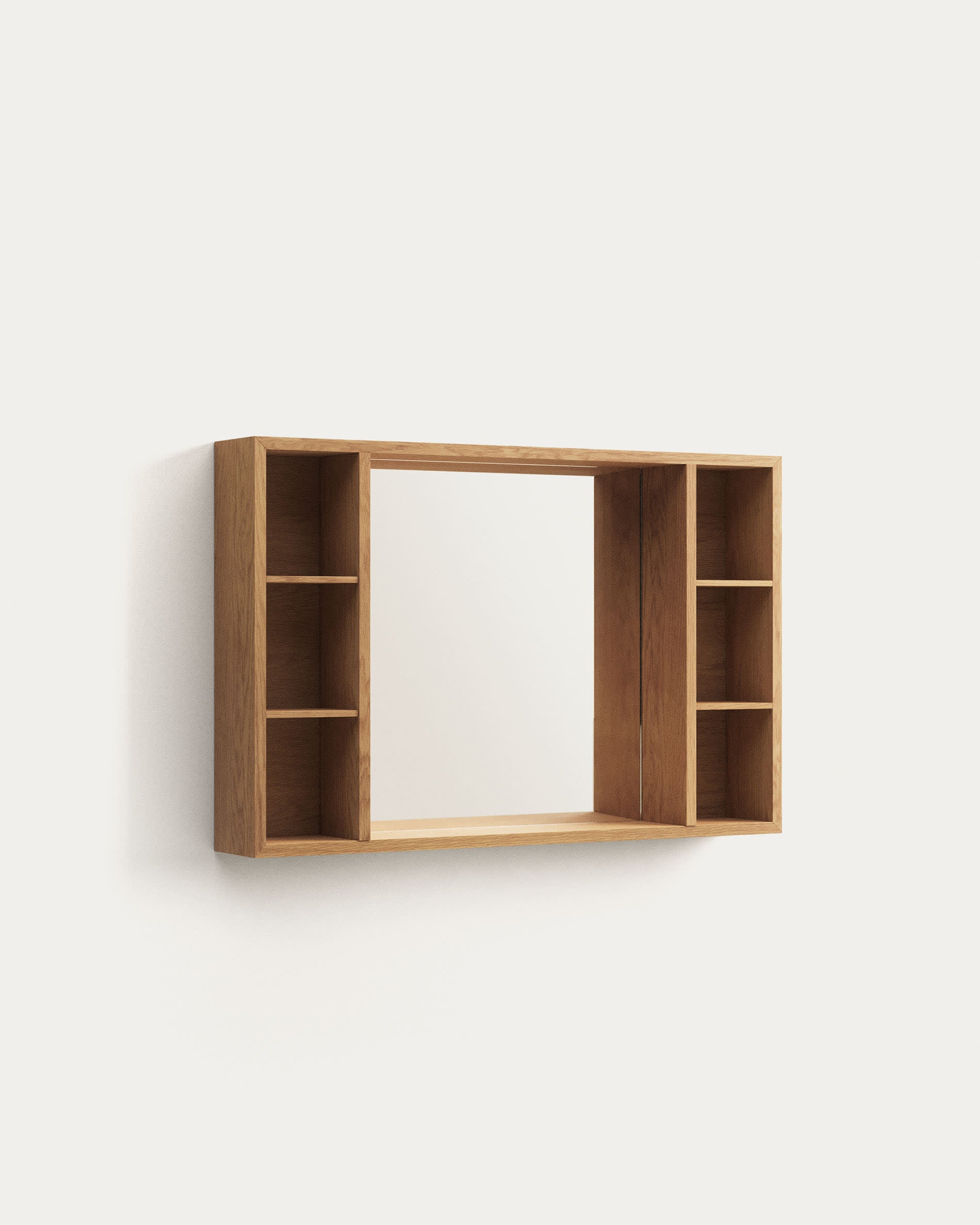 Badezimmerspiegelschrank Parana aus massivem Teakholz 100 x 65 cm in Braun präsentiert im Onlineshop von KAQTU Design AG. Spiegel ist von Kave Home