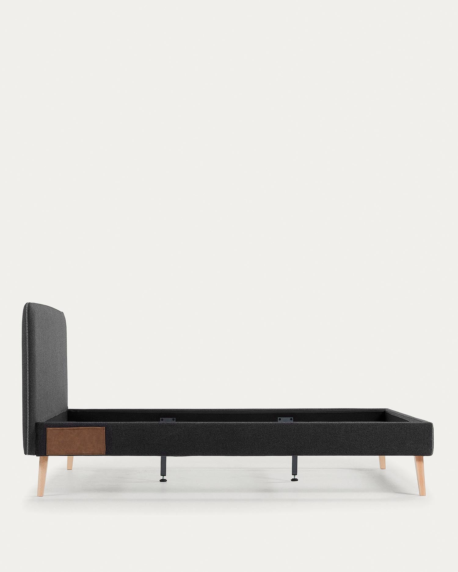 Dyla Bezug in Schwarz für Bett mit Matratzengrösse von 150 x 190 cm in Schwarz präsentiert im Onlineshop von KAQTU Design AG. Zubehör Bett ist von Kave Home