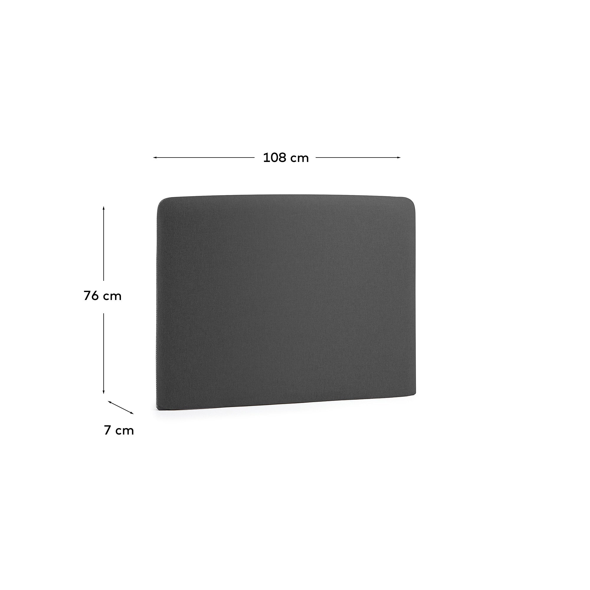 Bezug für Bettkopfteil Dyla in Schwarz für Bett von 90 cm in Schwarz präsentiert im Onlineshop von KAQTU Design AG. Zubehör Bett ist von Kave Home